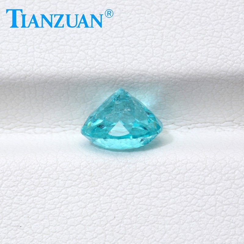 Synthetic YAG Round Shape Neon Blue Color with inclusions loose Gemstones