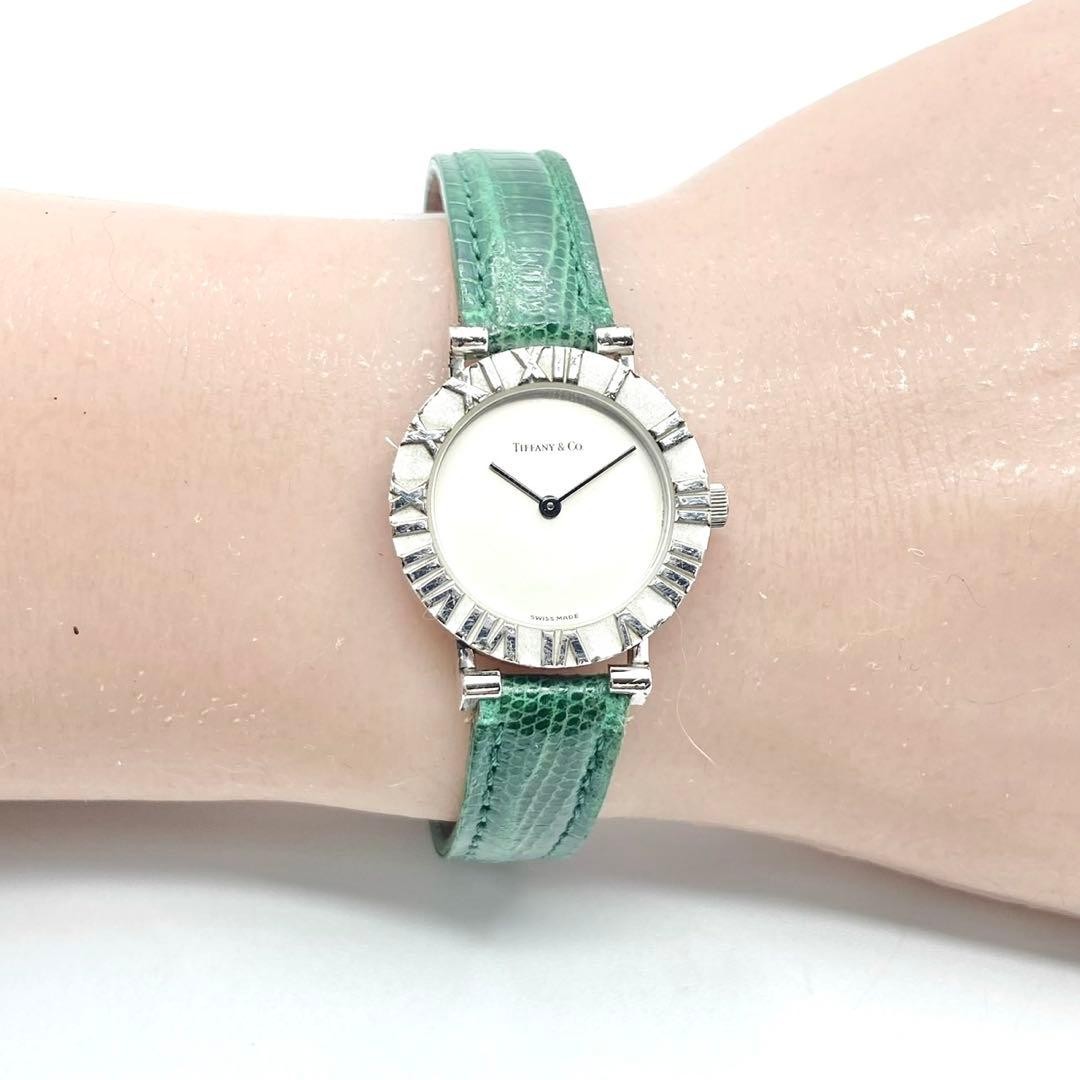 Tiffany Atlas Ladies Silver Quartz Wristwatch sv925 Japan Non-Working 0714510