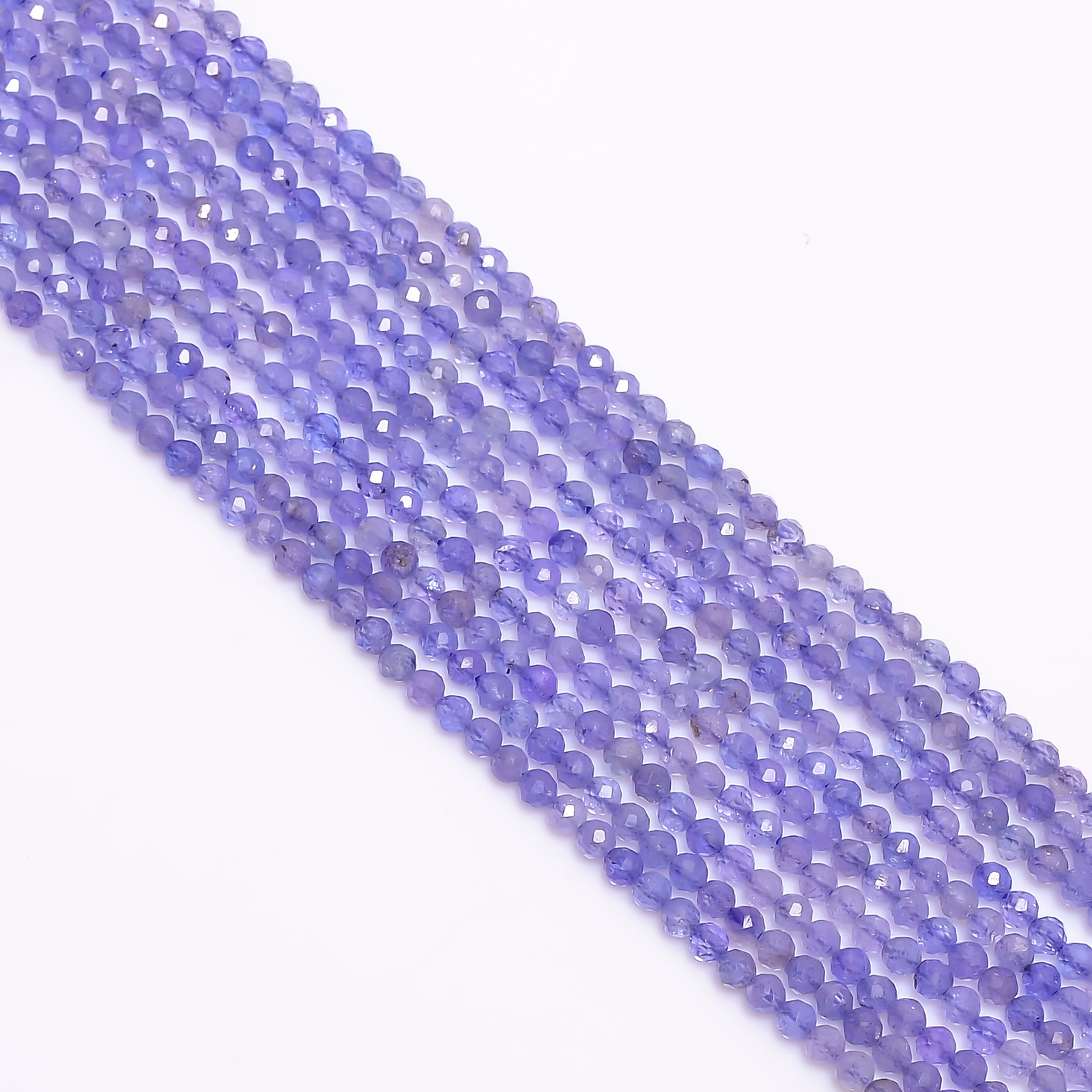 100% Natural Tanzanite Gemstone Round Israel Cut Beads 2.5mm mm Strand 13″ EB-97
