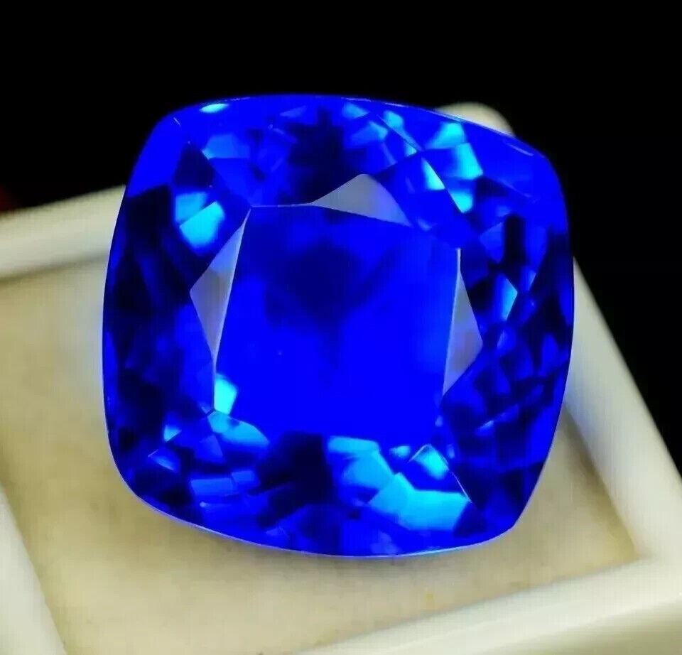 Natural Lustrous Tanzanite Blue Cushion 10-12 Ct Certified Loose Gemstone