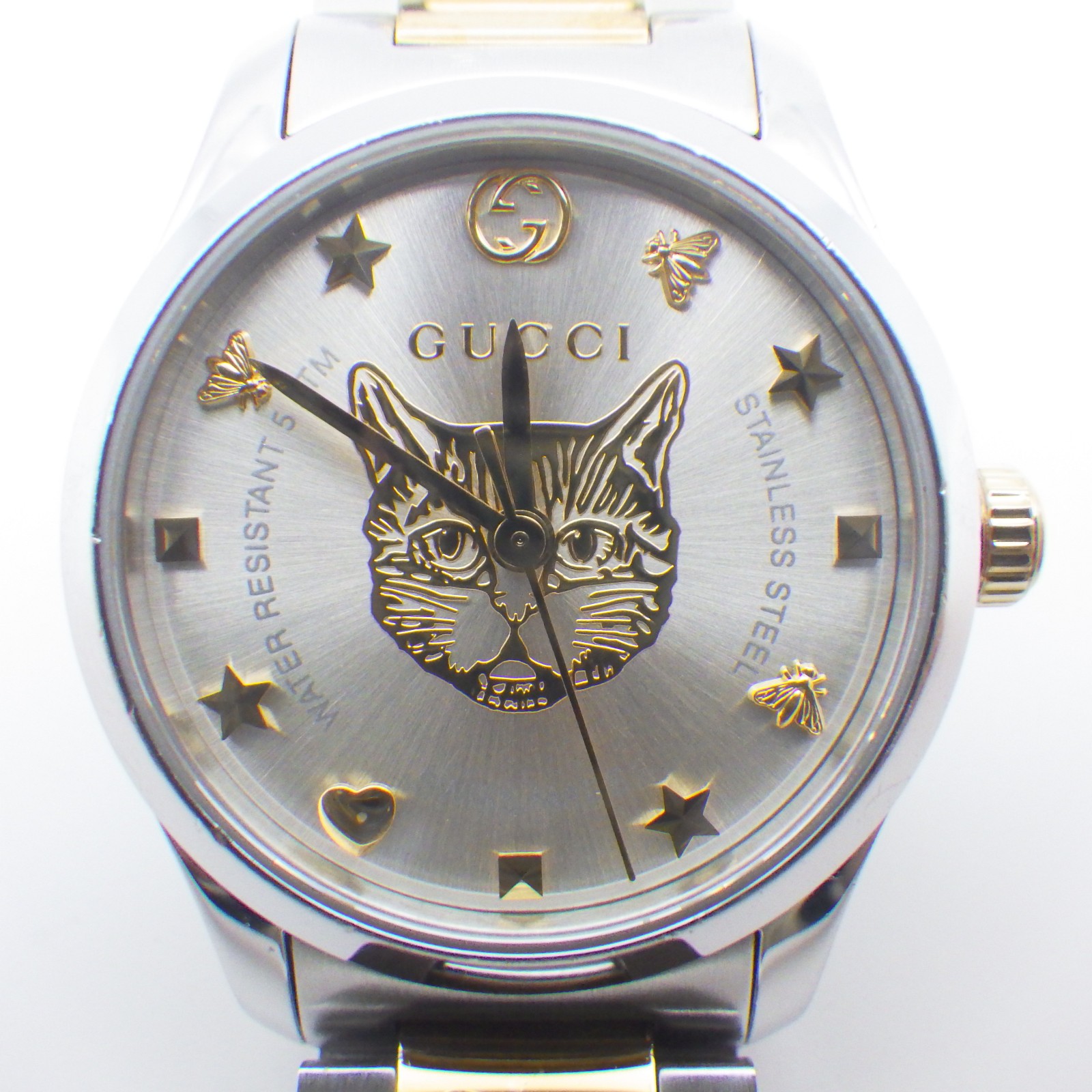 *EXC+++* Gucci G-Timeless Gold Cat 126.5 Vintage Women’s Quartz Watch SWISS I1