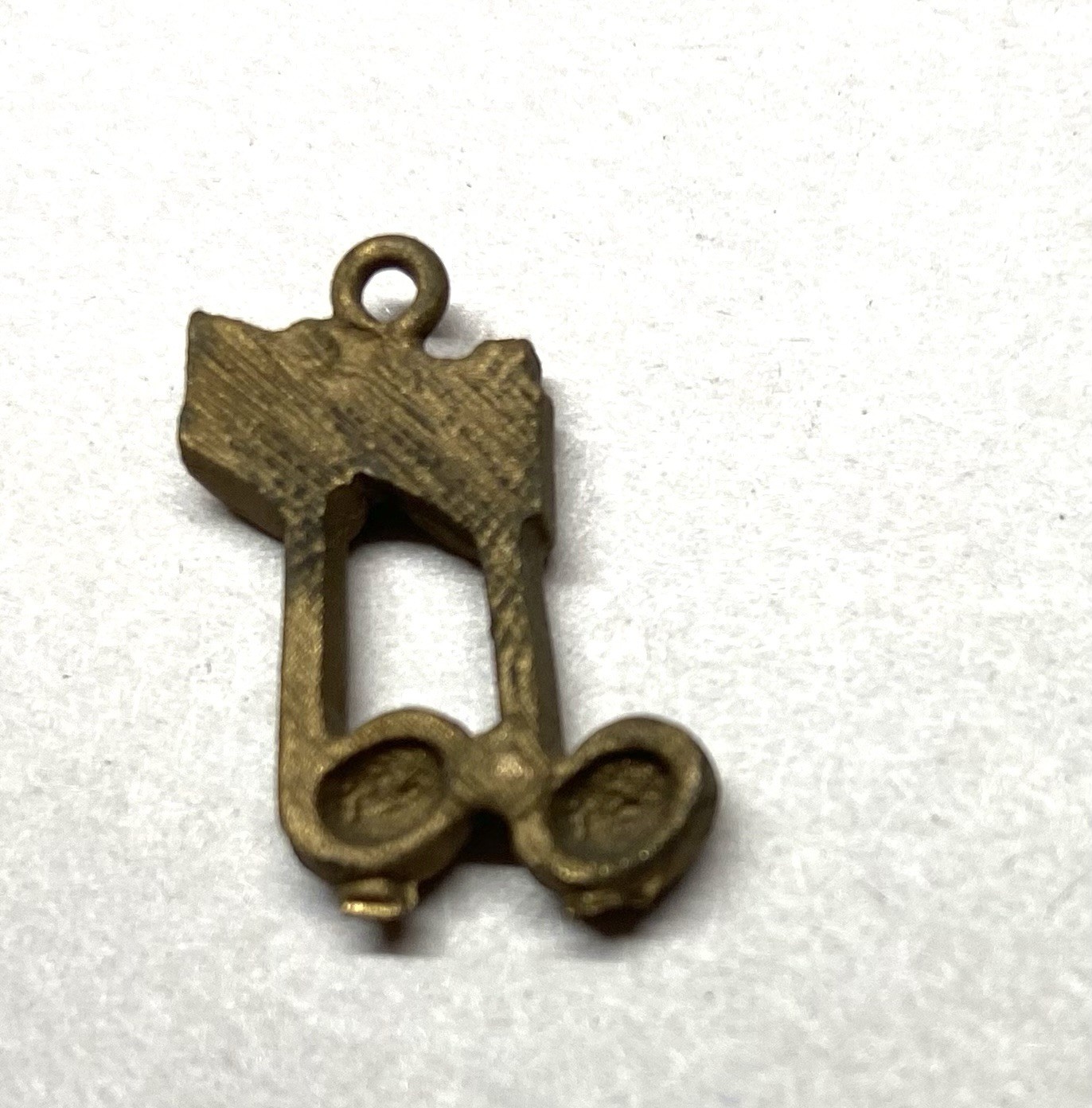13 pcs. Raw Brass Stamping Finding-Music Note charm shape