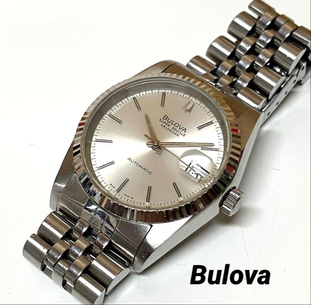 Bulova Super Seville 4460102 Auto 35mm 17cm 6.69in Mens Watch Working Japan