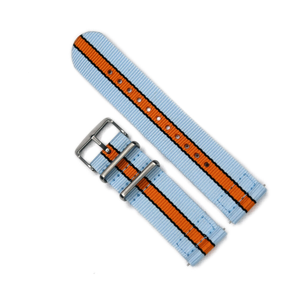 Two-Piece Smart Watch Gulf Racing Inspired Colors Strap Nylon Watch Band