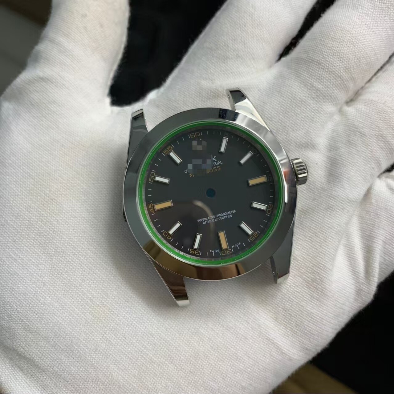 DIY SET for R 2824 watch case + dial + hands + Stainless Steel Strap 40mm