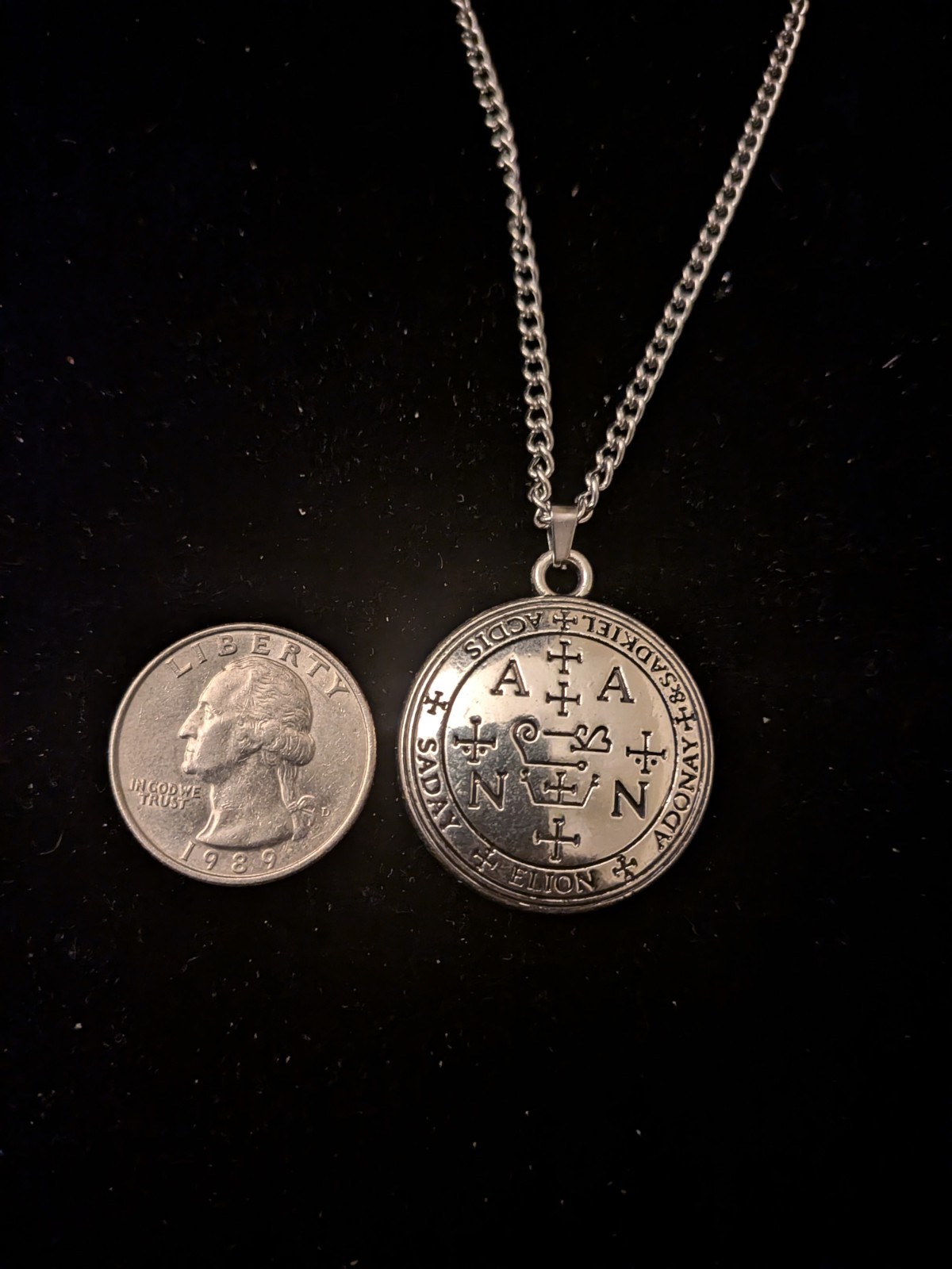 7 Archangels Talismans: Seal of Zadkiel, Pendant, W/20″ Chain, SP