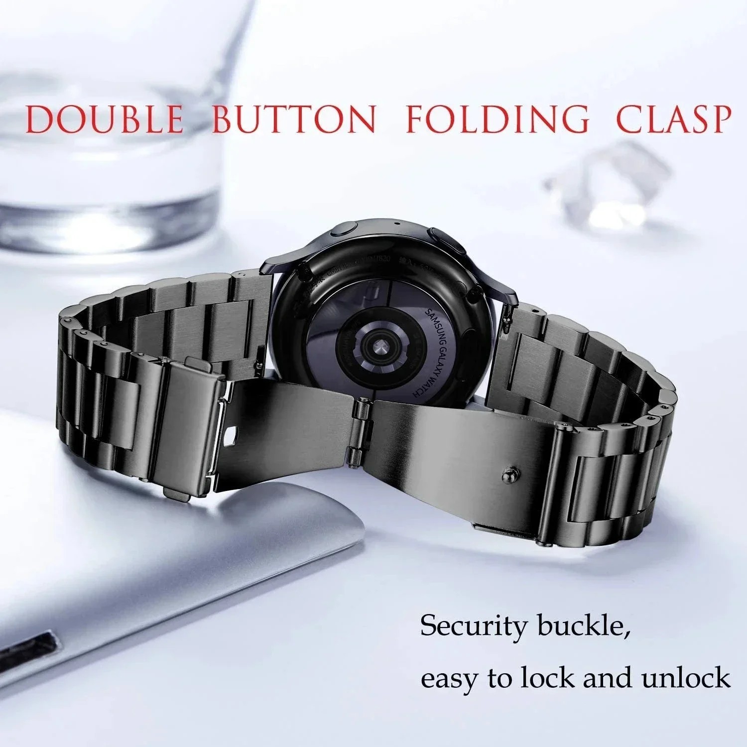 20mm 22mm Quick Release Stainless Steel Link Bracelet Watch Bands Strap