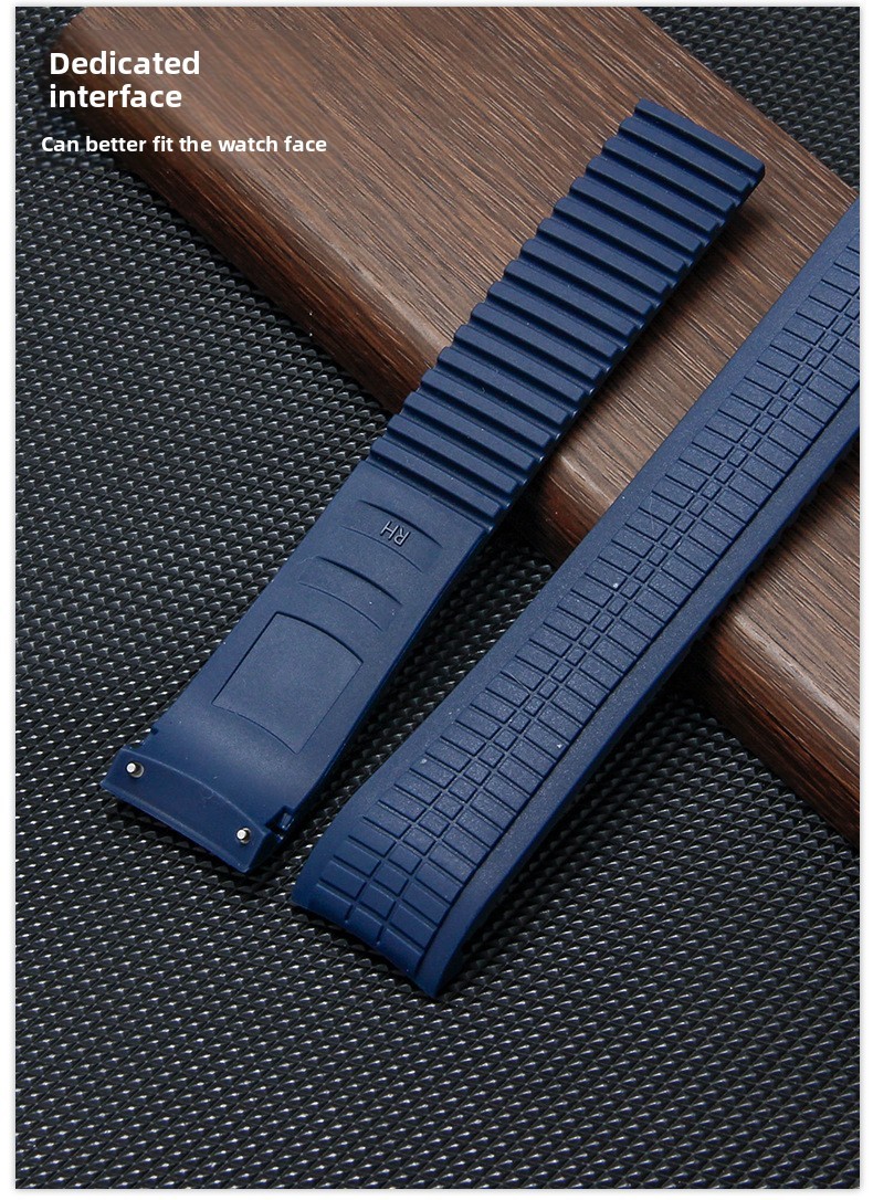 Quality Silicone Watch Band Curved Rubber Strap Mens for Patek Philippe Aquanaut
