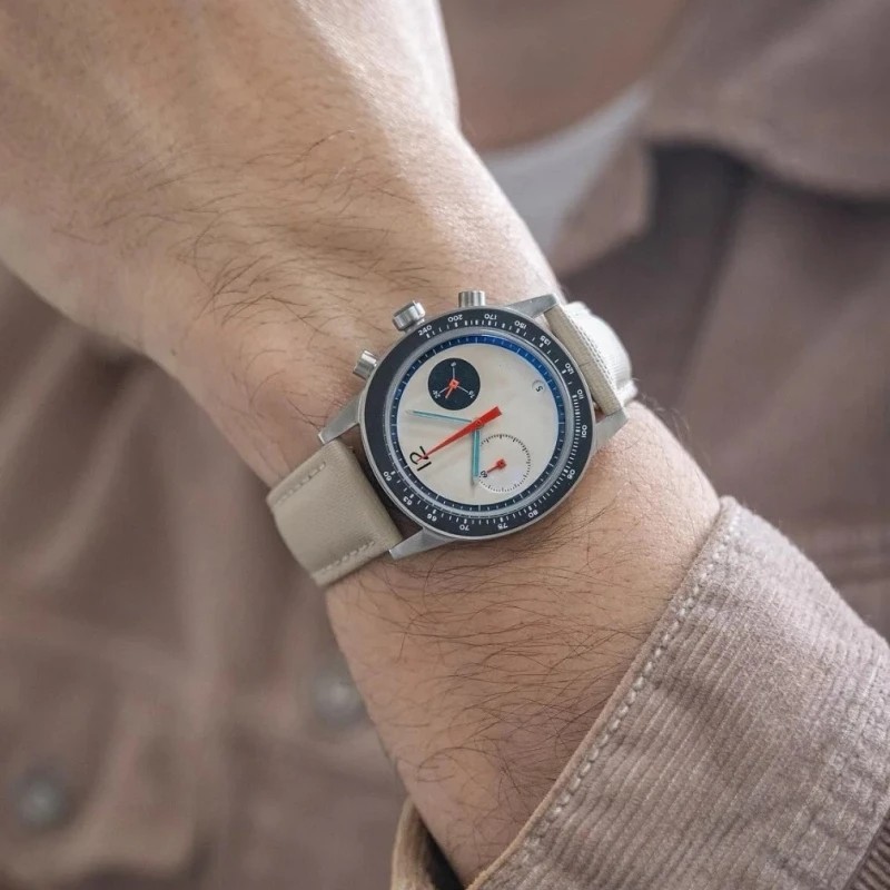 Pulsar Phantom Silver Sci-Fi Watch | Scientist Orange Space Chronograph