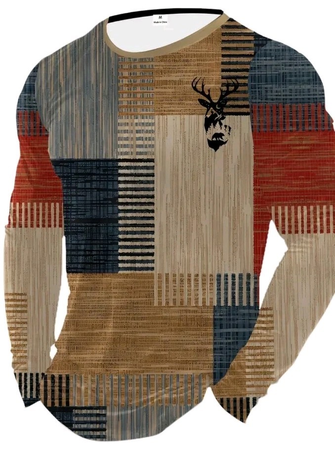 Ugly Christmas Sweater Dreamcatcher Tibet Tribal Jamaican Henley Denim Stitch