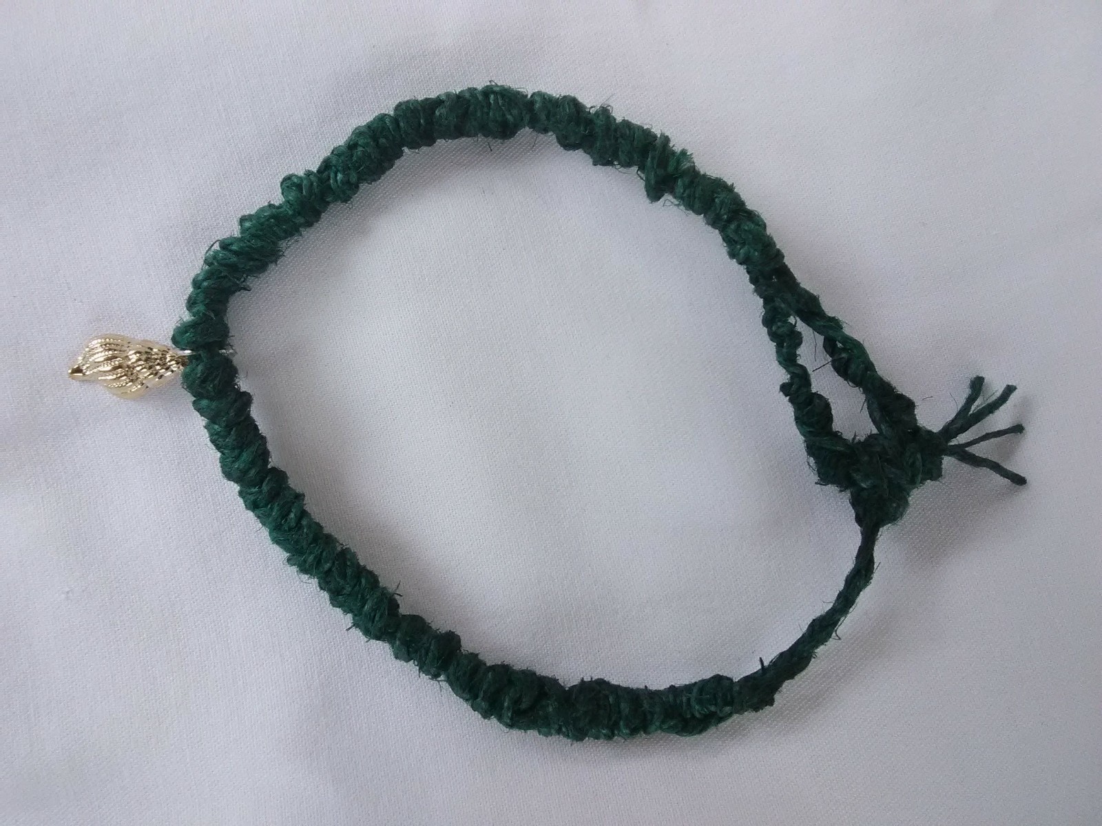 Bracelet Anklet Natural Macrame Hemp 111″ Adj Eco Friendly US Seller New