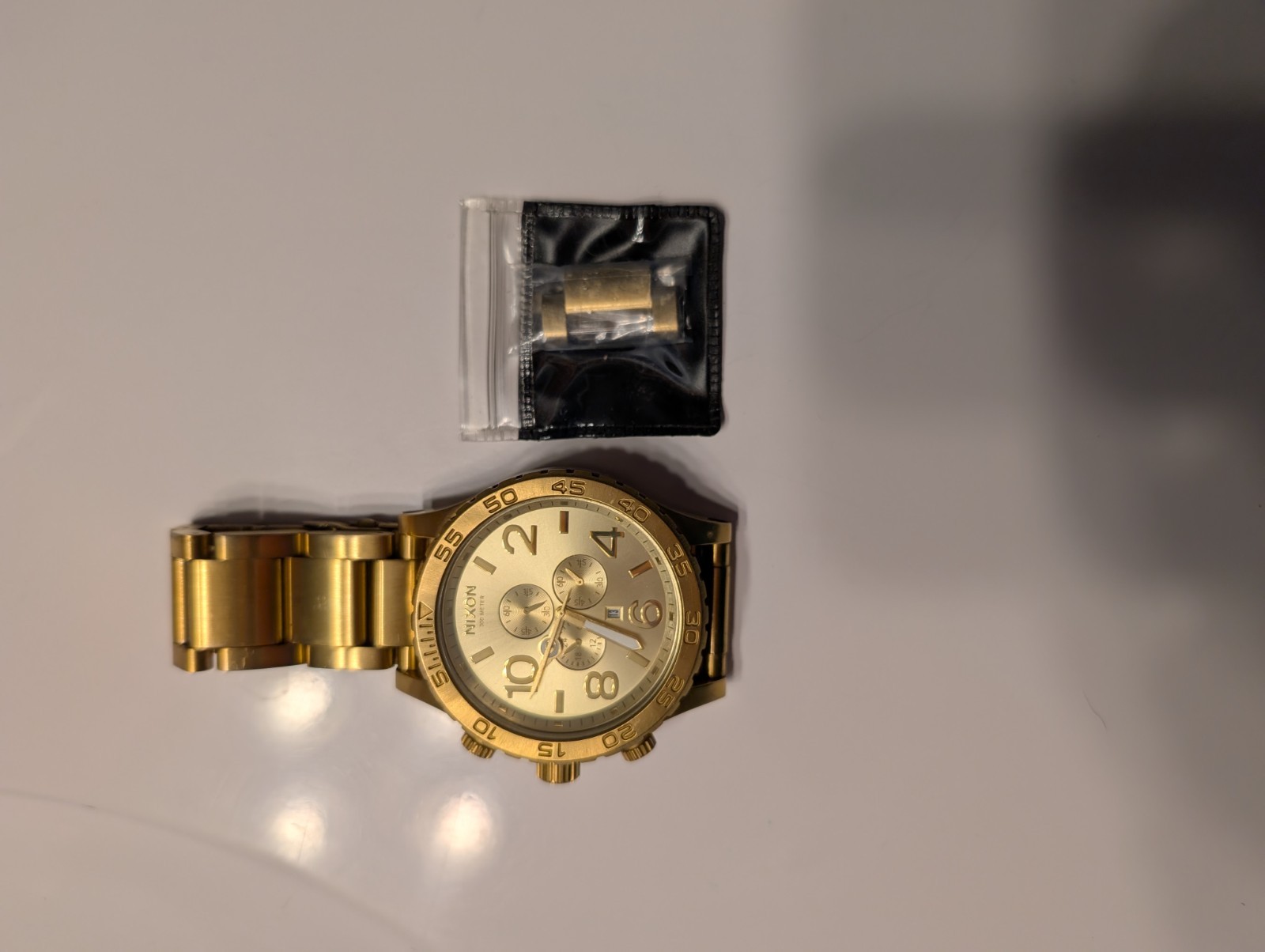 Nixon 51-30 Chrono 51mm Gold Tone Quartz Chronograph Date 300m Watch