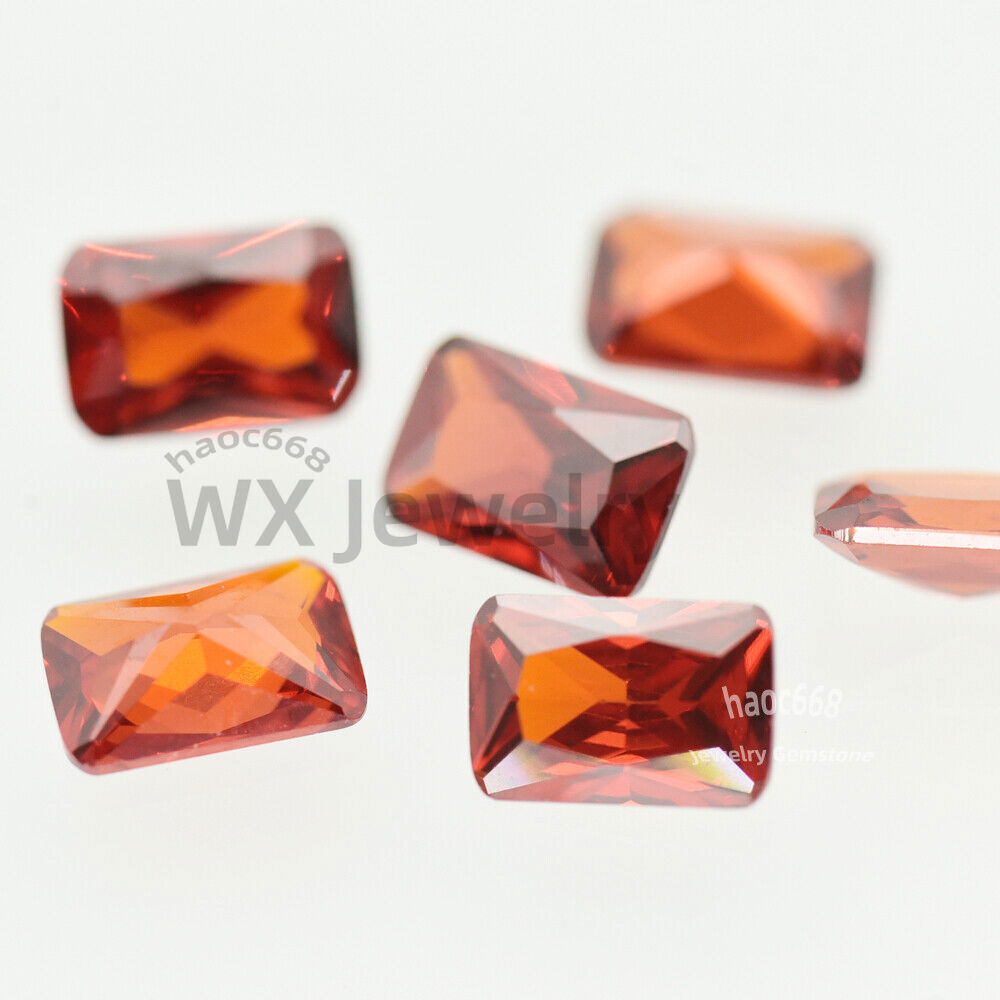 5A Multicolored 4x6mm-10x12mm Synthetic Octangle Loose Cubic Zirconia stone