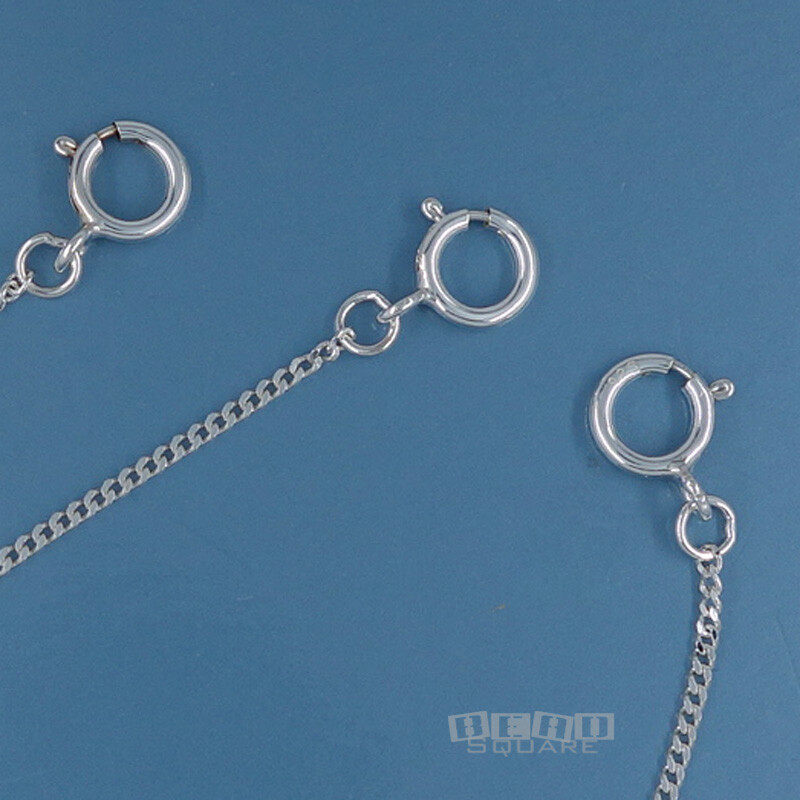 Sterling Silver Curb Chain Extender Connectors w/Spring Ring Clasps [1.5″ – 4″]