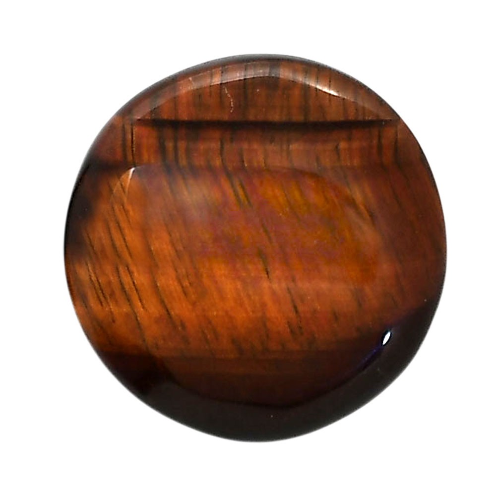 Natural Red Tiger Eye 25.3×25.5×5 mm Round Shape Polished Gemstone LS86-05242