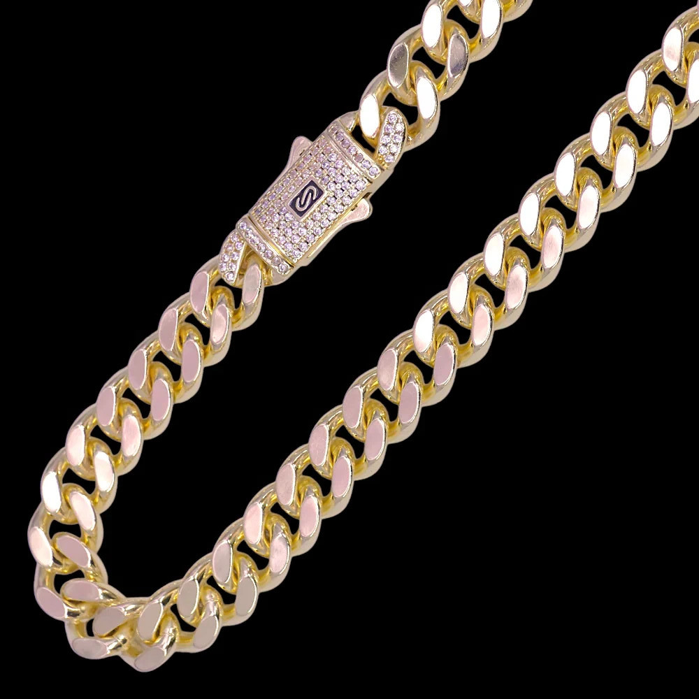 18K Gold Filled 8mm Miami Cuban Chain 20″ W/Lux Clasp Hypoallergenic