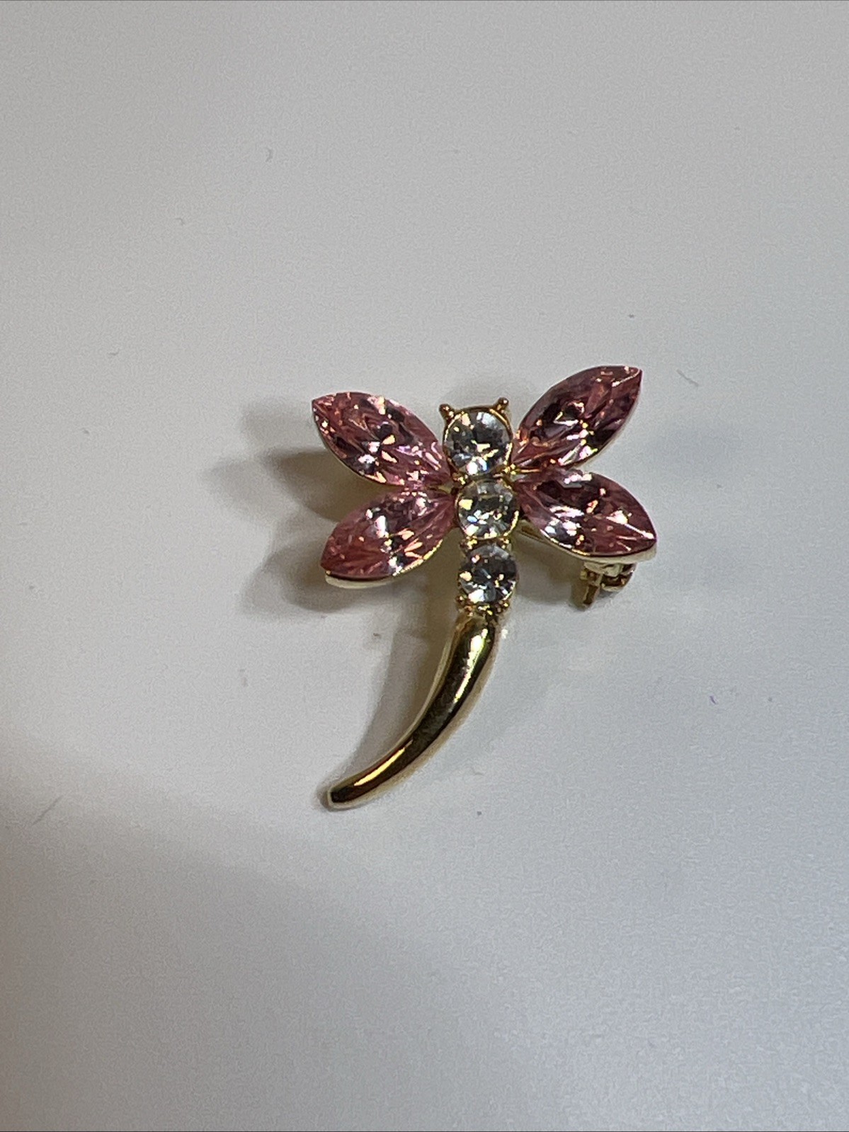 Lot Of 3ea Beautiful Dragonfly Brooches / Lapel Pins / Metal And Enamel