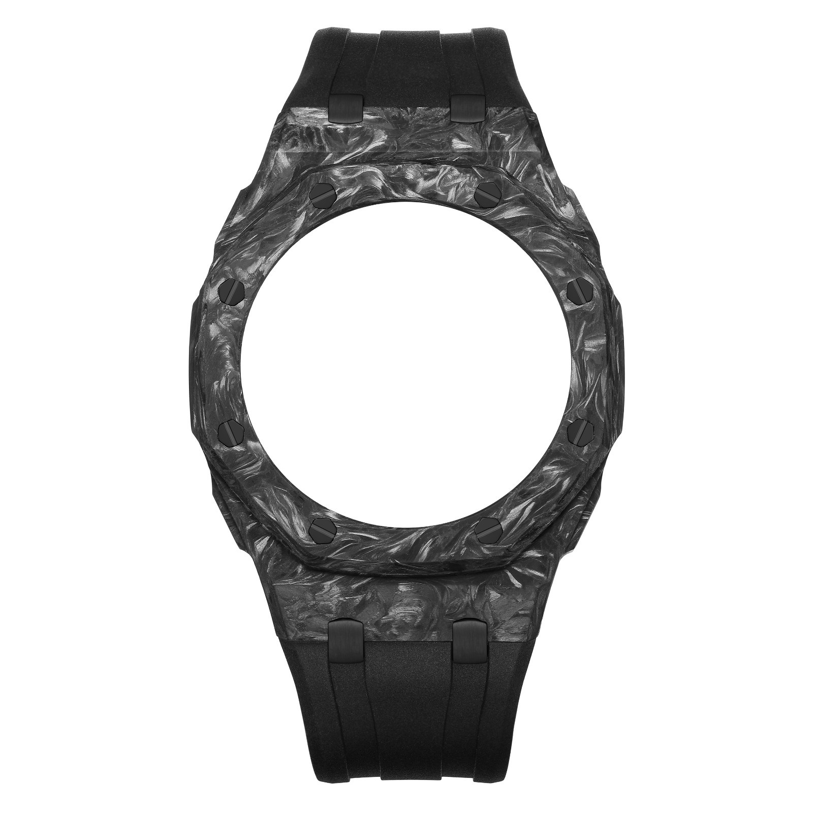 Real Forged Carbon Fiber Mod Kit Case Rubber Band for G-SHOCK GA-2100 2110 Strap