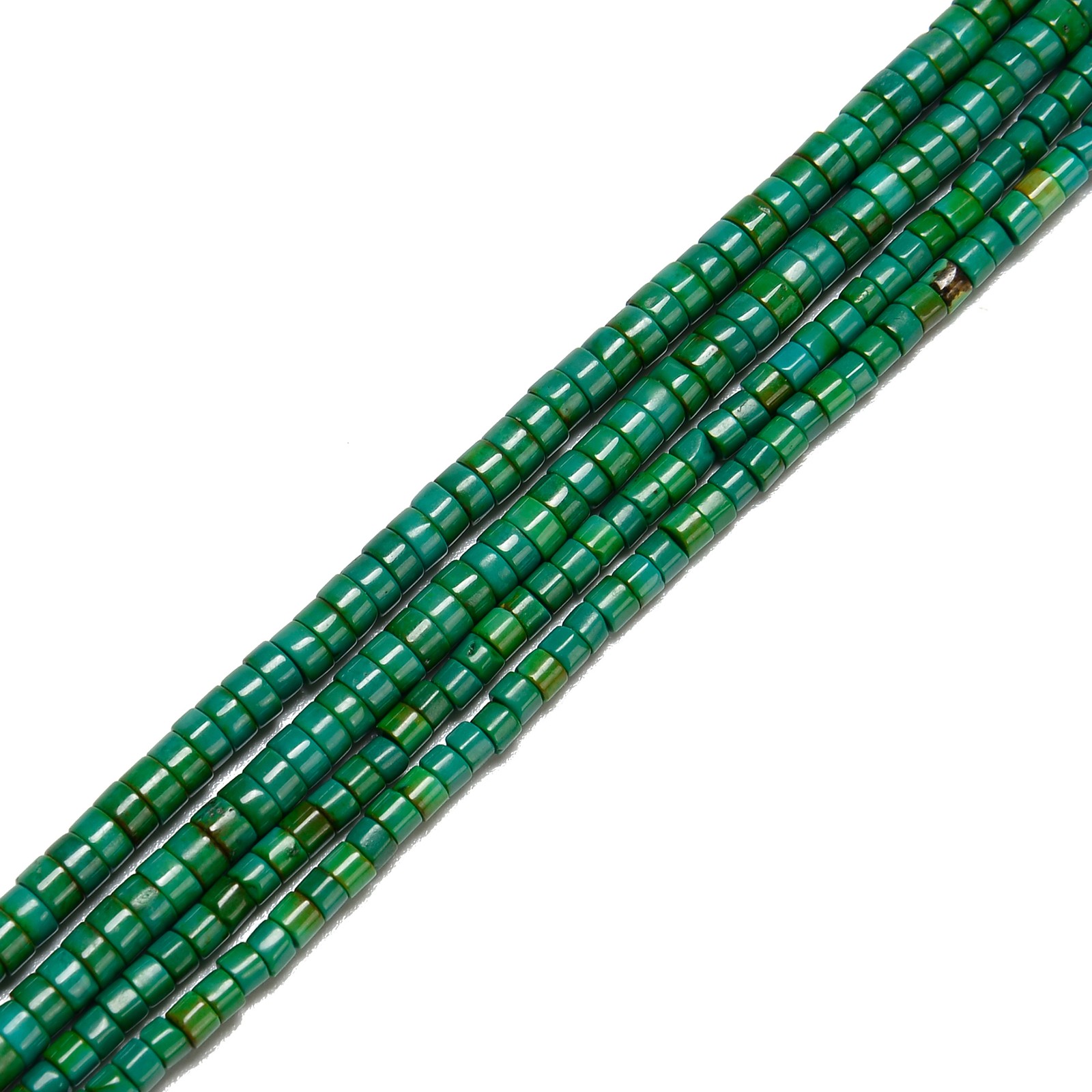 Dark Green Turquoise Heishi Discs Beads 2x3mm 2x4mm 3x4mm 3x6mm 15.5″ Strand