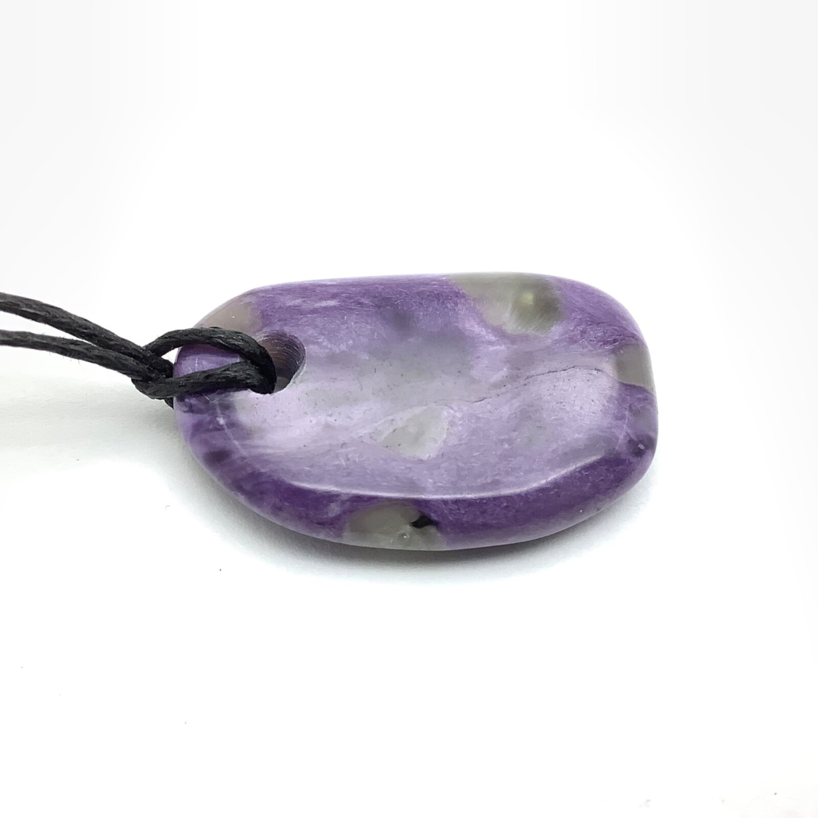 Siberian Charoite Pendant Simple Purple Gem Stone Necklace Siberia #15