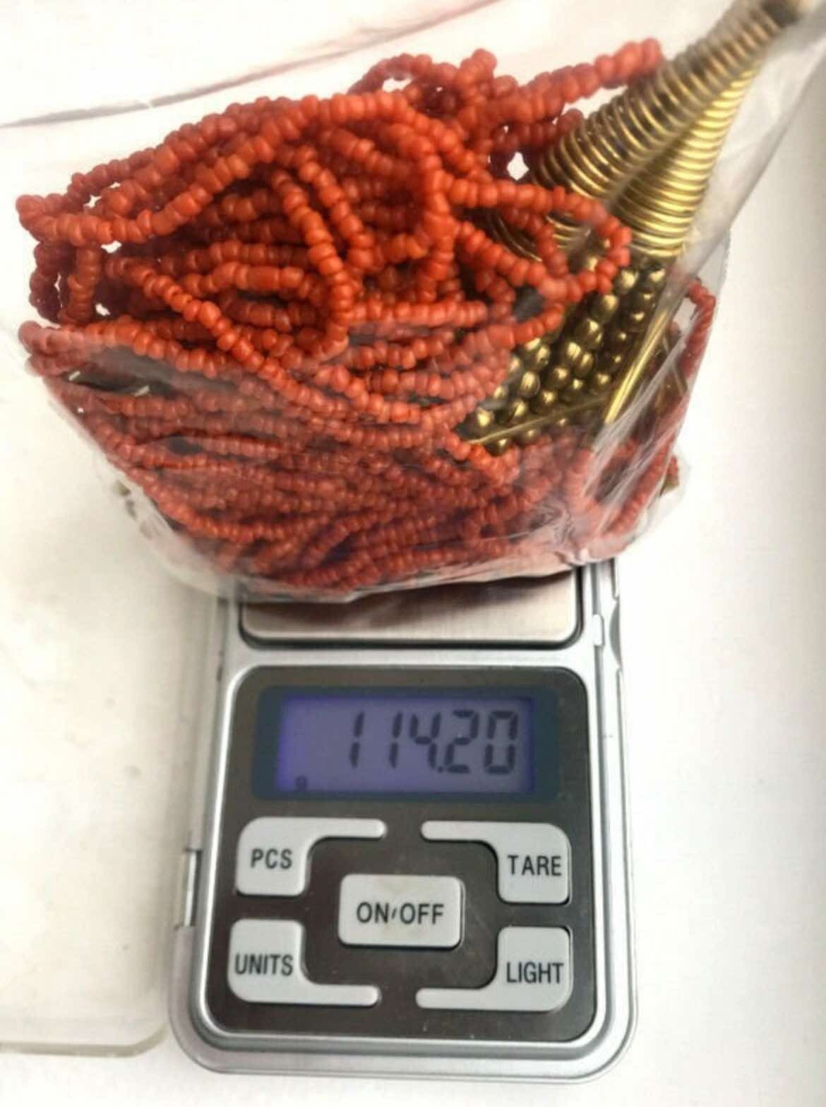 114g Antique Victorian Natural Coral Beaded 36-Strand Necklace | 17.7″ Rare Find