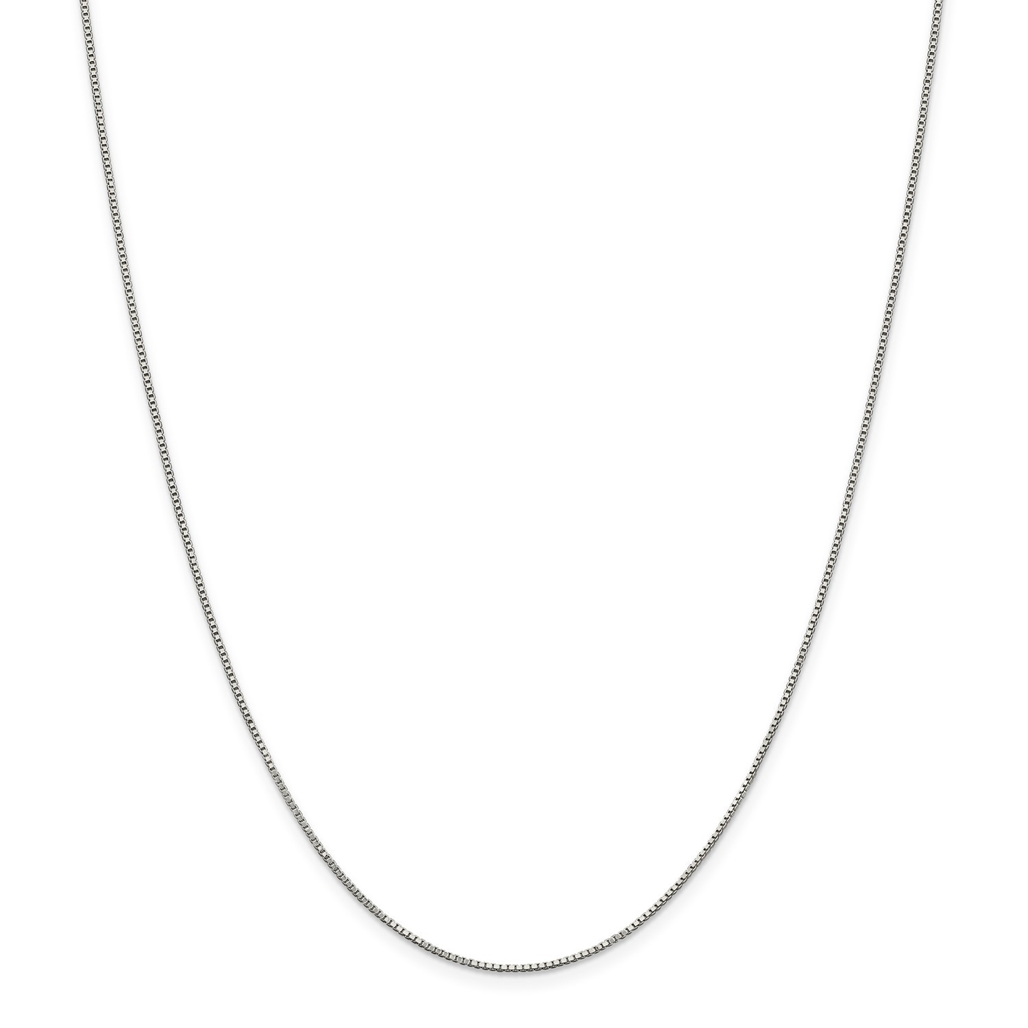 Sterling Silver Solid 0.90mm Plain Box Bracelet w/ Spring Ring Clasp 7″ – 10″