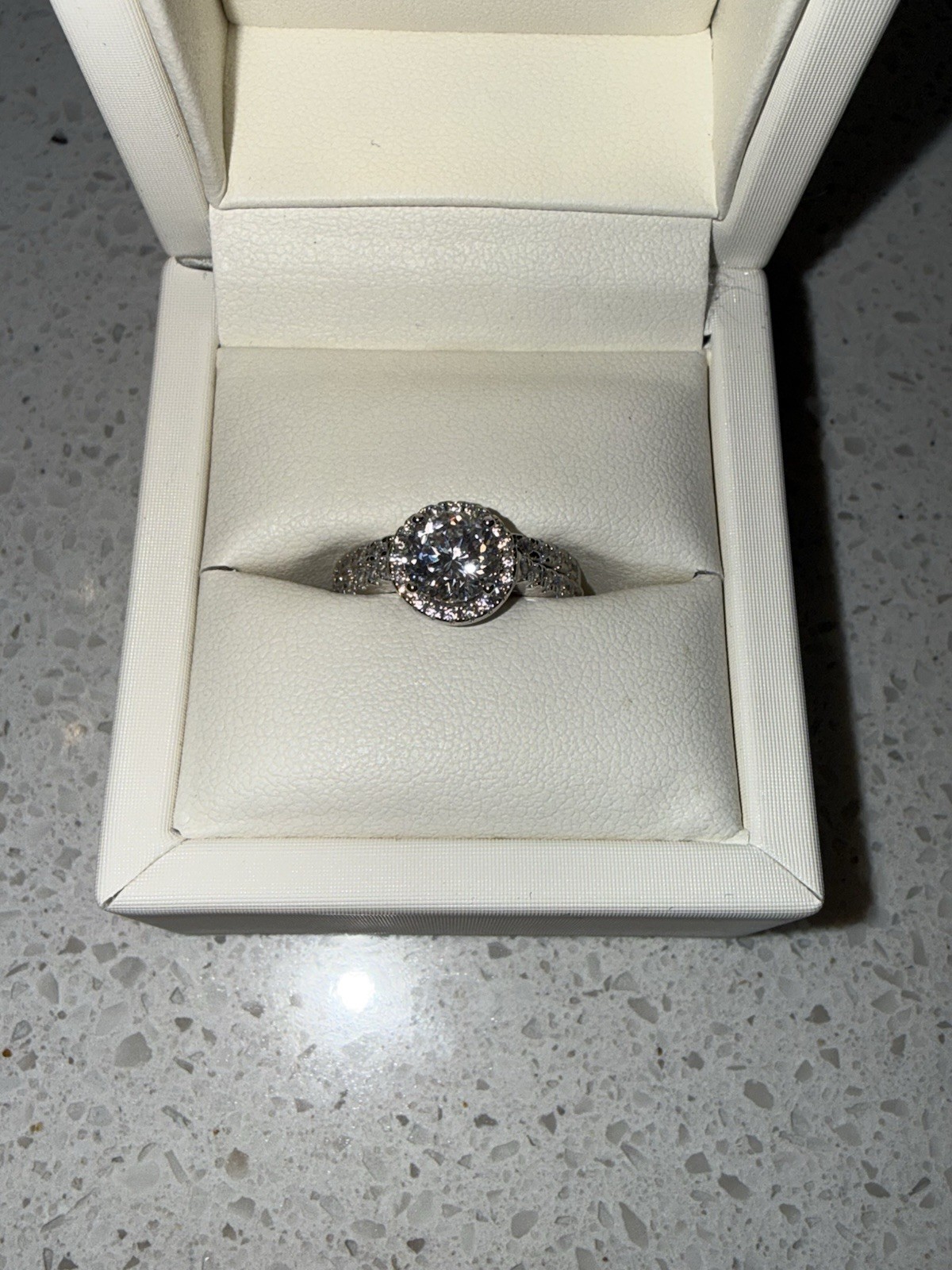Engagement Ring Size 7 Simulated Diamond – 925 Sterling Silver