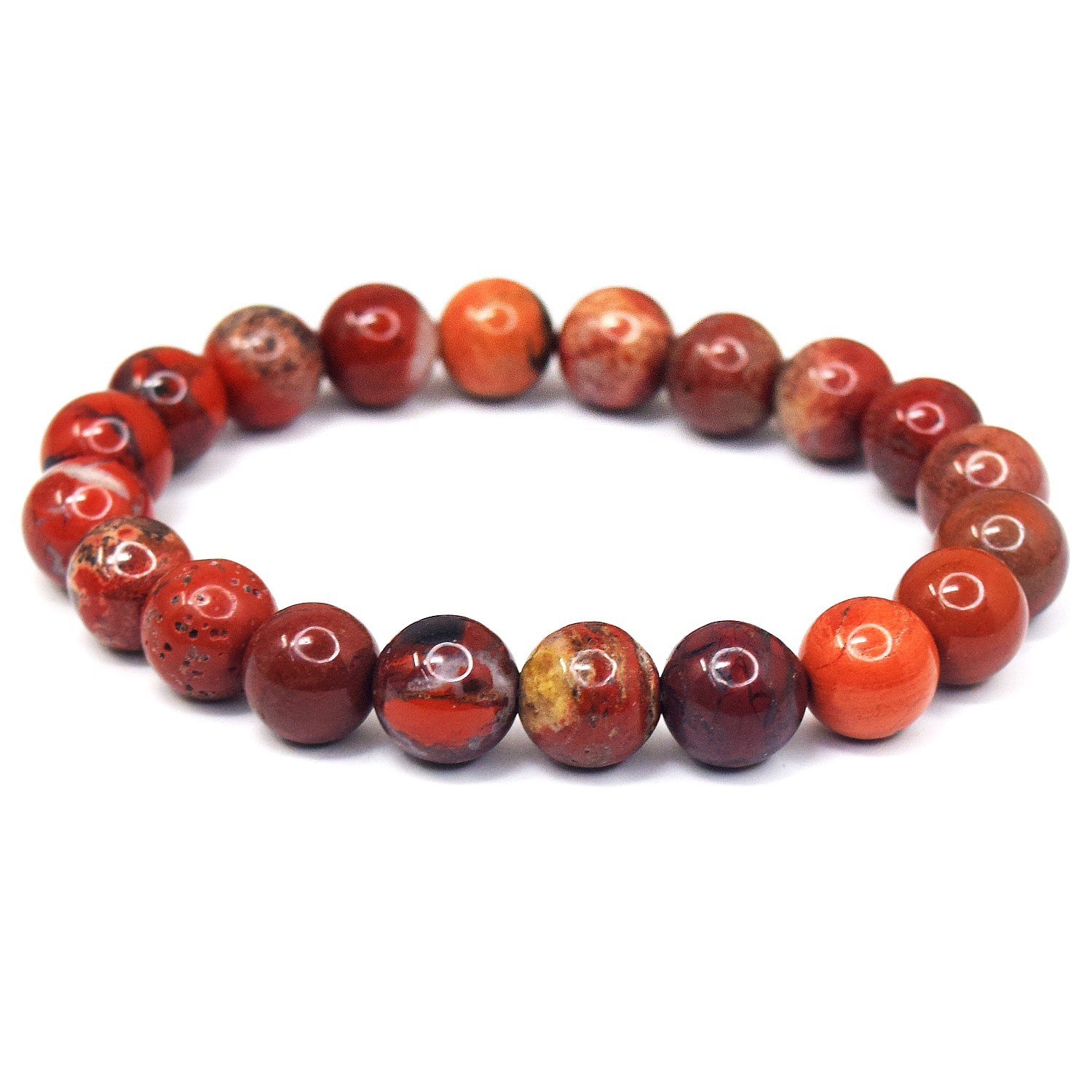 Elegant 157.00 Cts Top Grade Red Jasper Stretchable Bracelet Beaded RK 06 AZ20