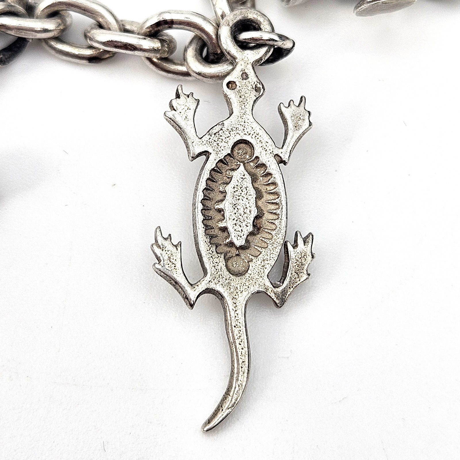 Vintage Sterling Silver 10 Charm Bracelet Nautical Animal Theme 35.4g