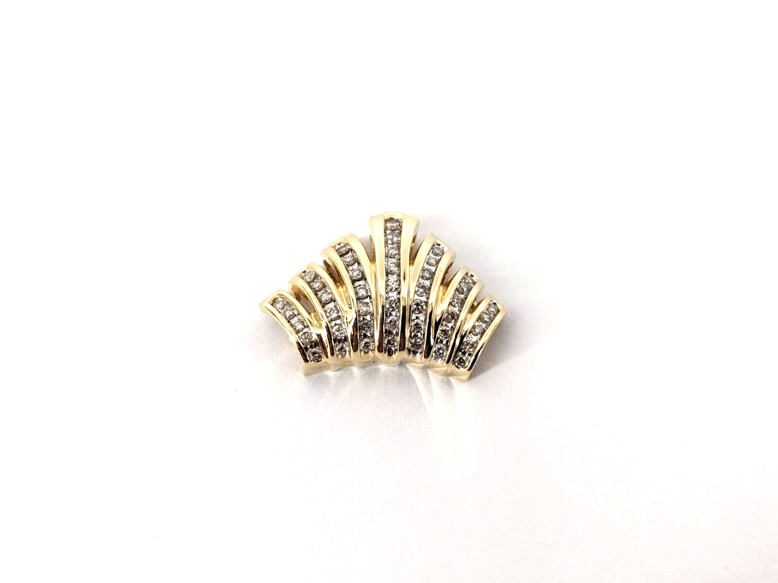 14KT Yellow Gold 2.80dwt Diamonds Crown Pendant 0.50cttw