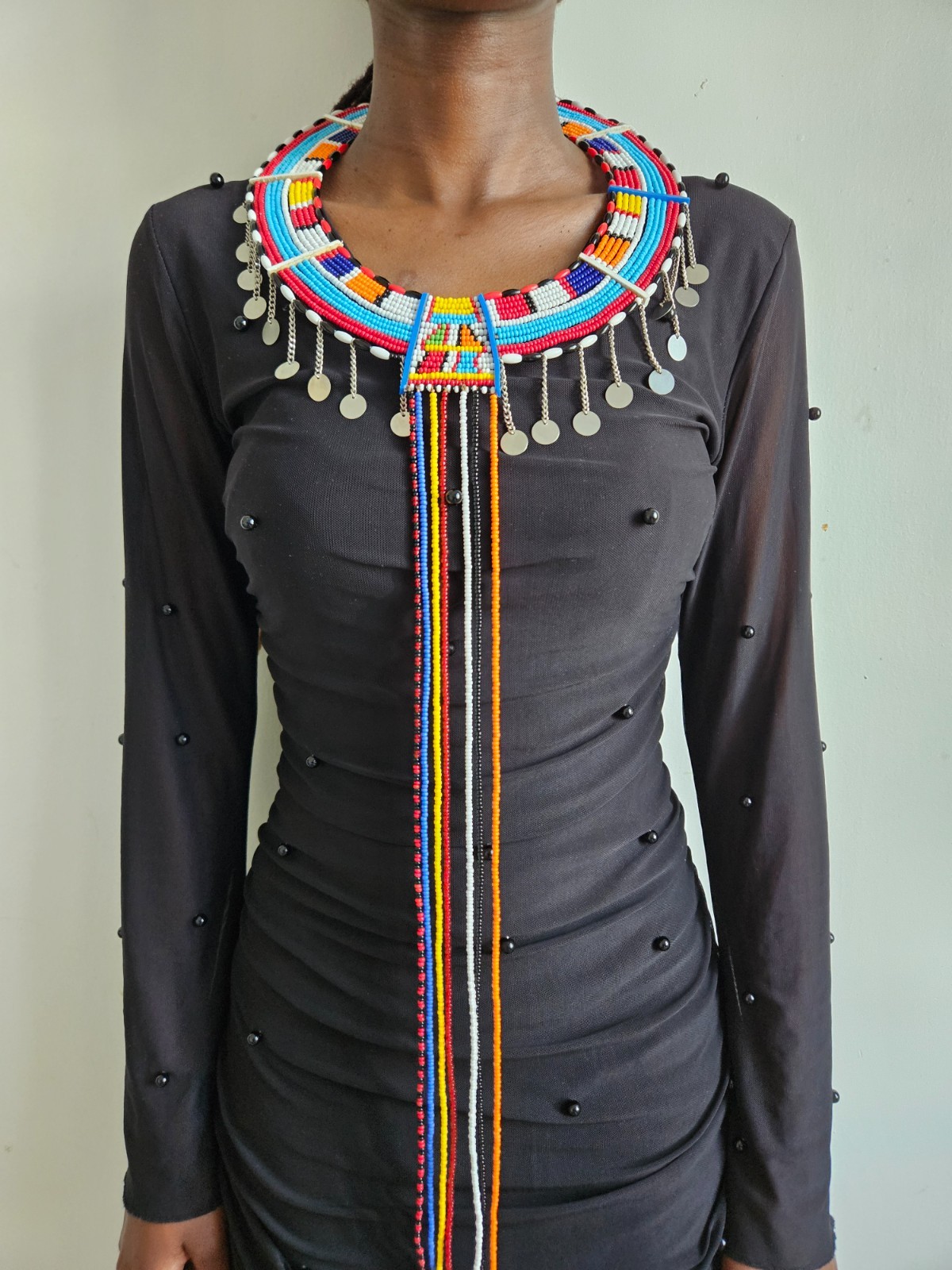 African Maasai Beaded Wedding Necklace –Handmade Tribal Collar Statement Jewelry
