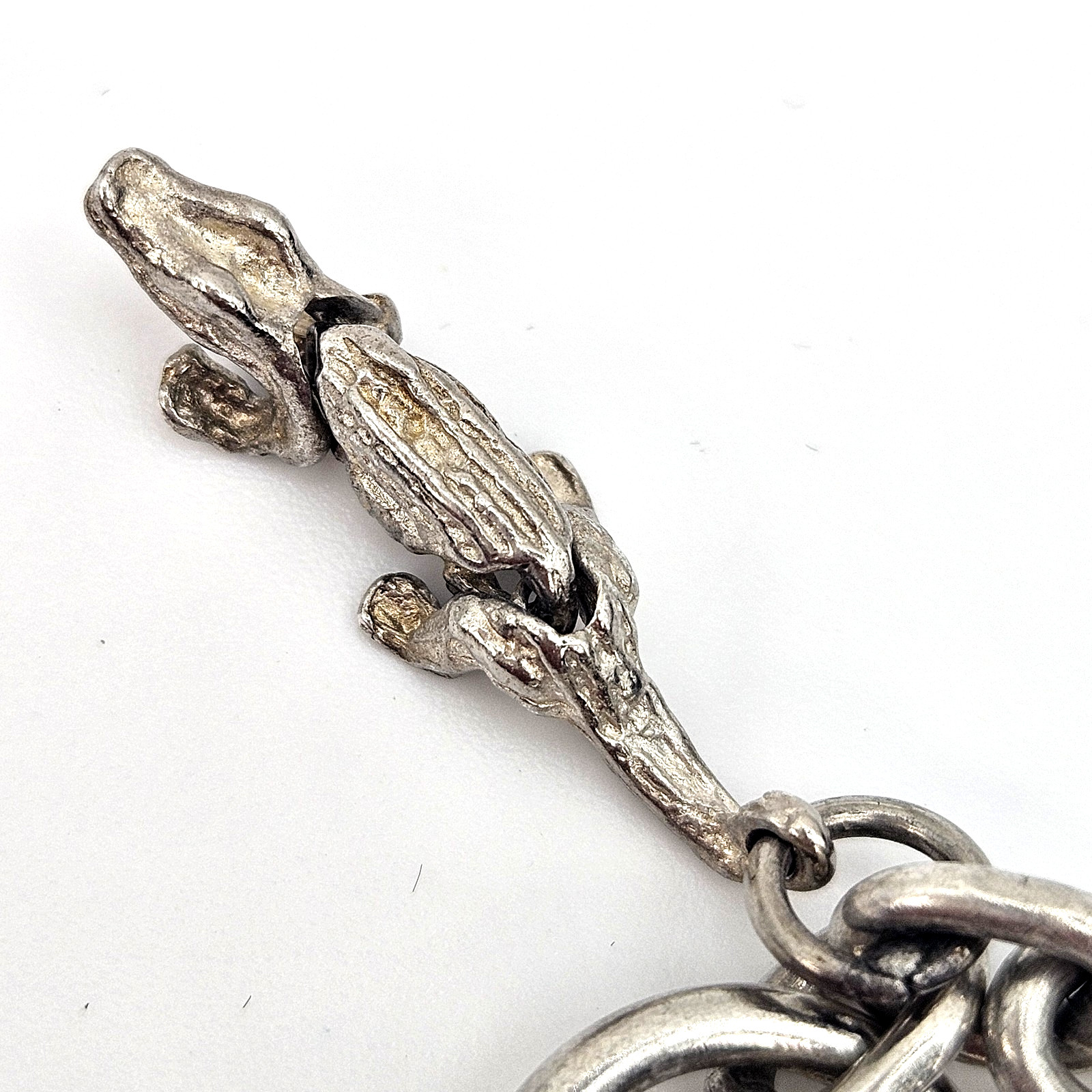 Vintage Sterling Silver 10 Charm Bracelet Nautical Animal Theme 35.4g
