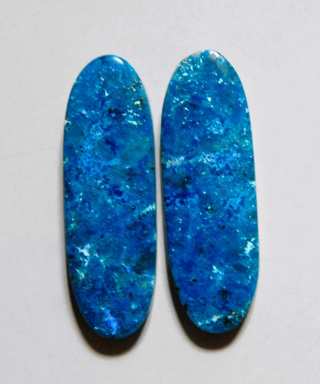 42.85 Cts Natural Shattuckite Cabochon Match Pair Gemstone 37X12MM