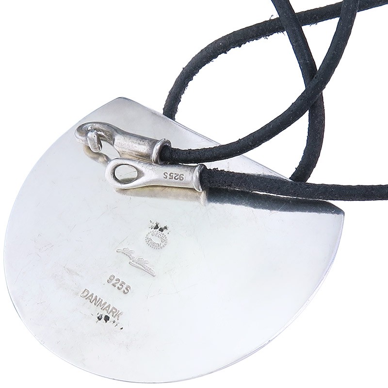 Georg Jensen Pendant with Leather Strap Kim Dupond Sterling Silver Denmark