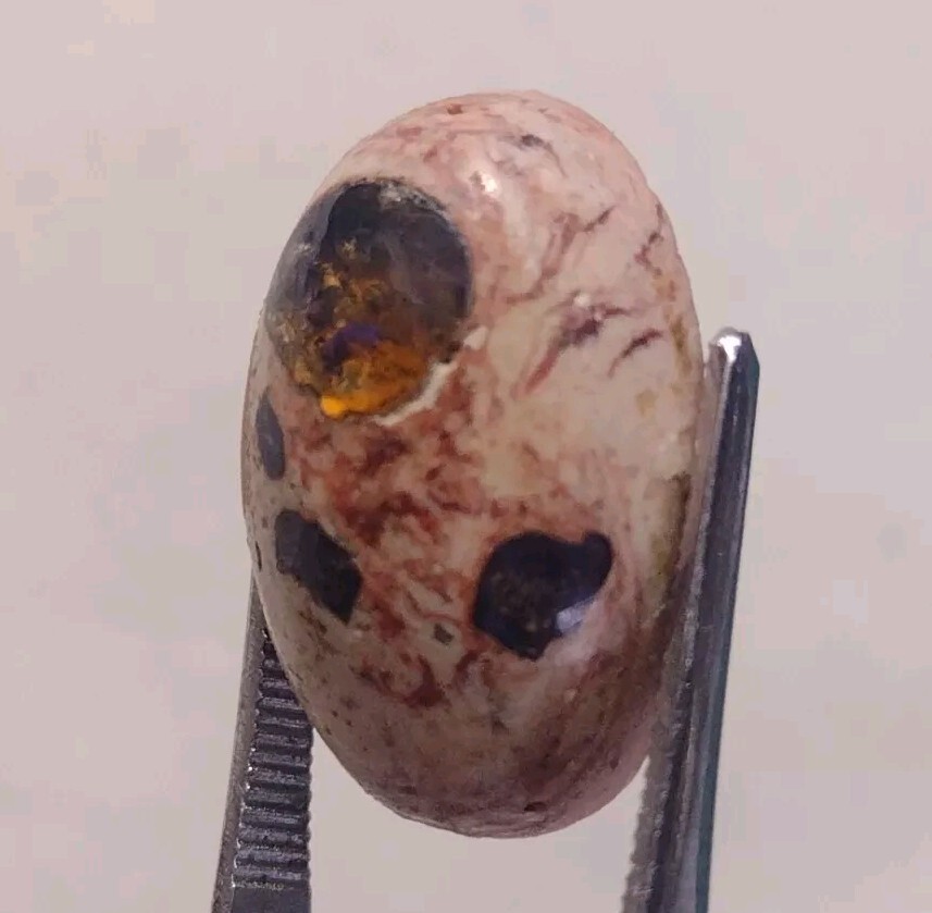 13.0 Ct. Mexican Cantera Fire Opal Stone, Oval, 19x12x6mm.