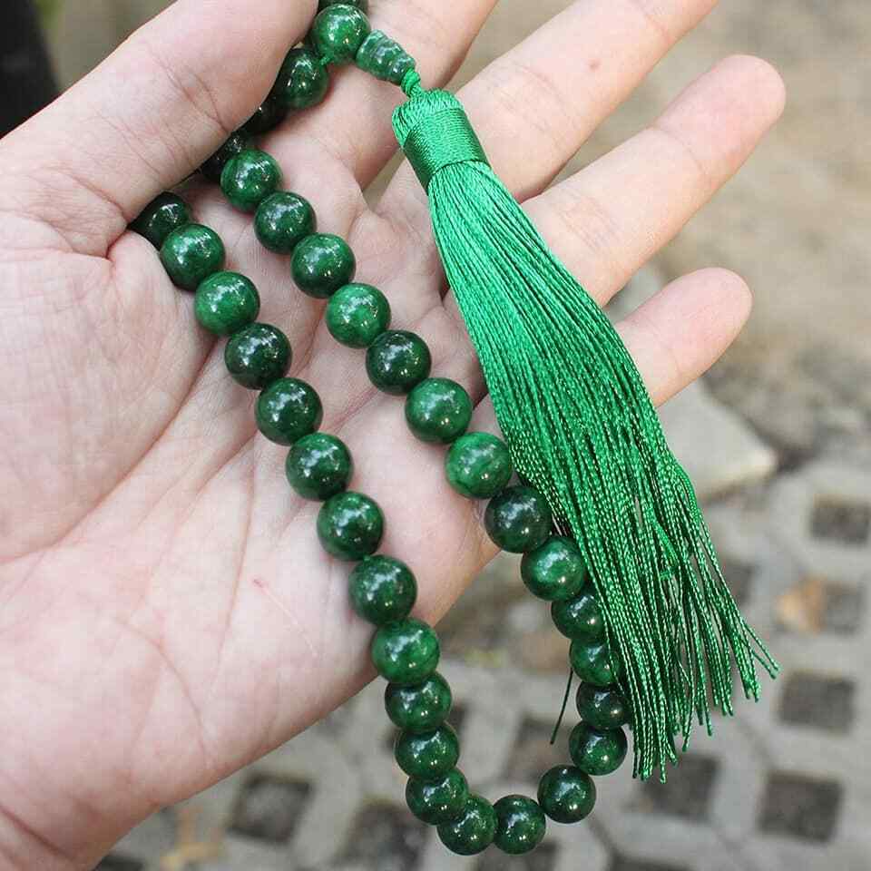 Maw Sit sit jade stone beads dark green size 8-12 mm 108 beads from Myanmar