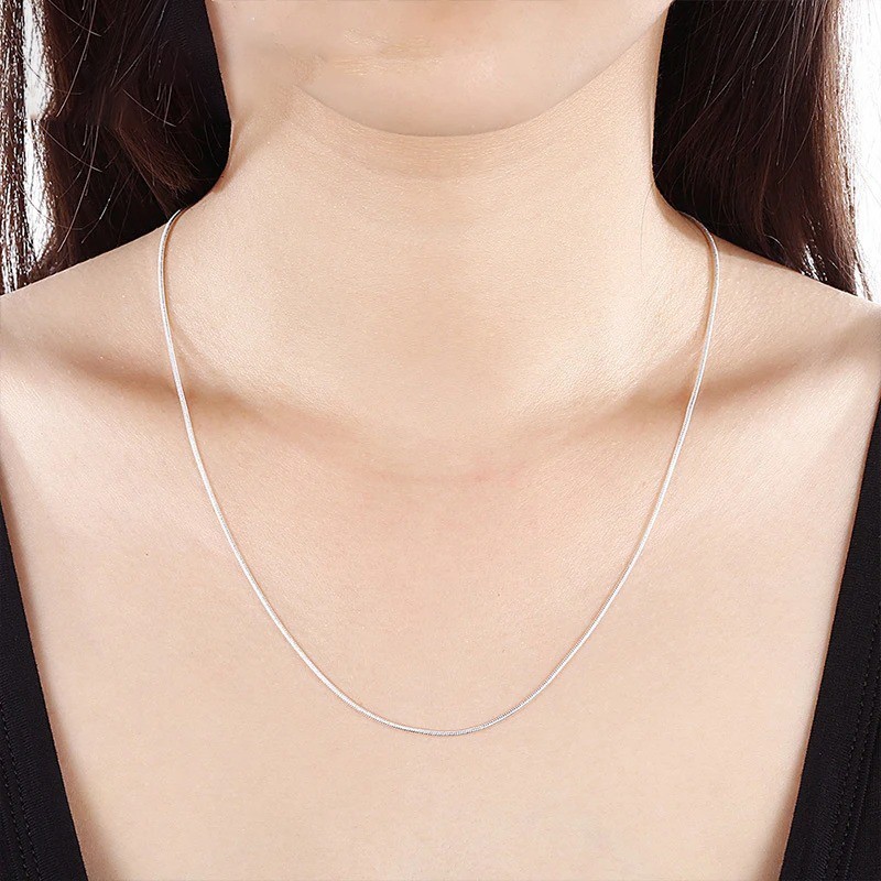 925 Sterling Silver 5pcs 16-30 Inch 1.2mm Snake Chain Necklace For Woman Man