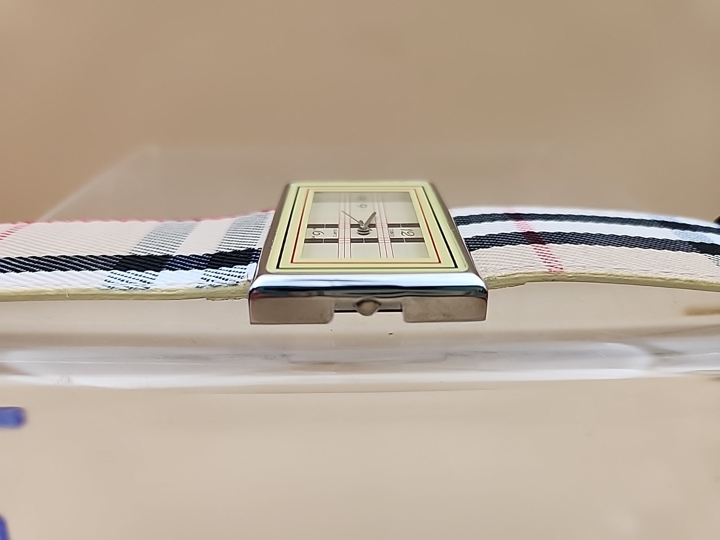 BIJOUX TERNER Silver Tone/ Plaid Styled Women’s Fashion Watch NEW BATTERY