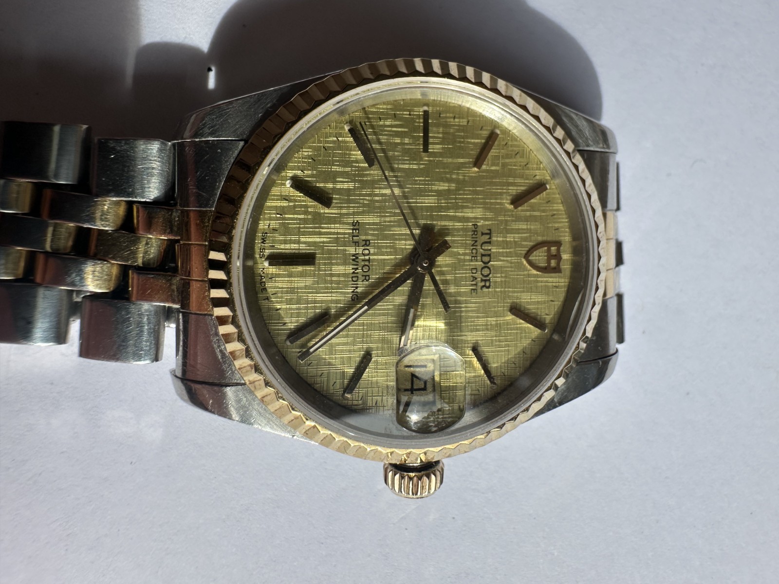 Tudor Prince Oysterdate 74033 Champagne Linen Dial Two-Tone Automatic