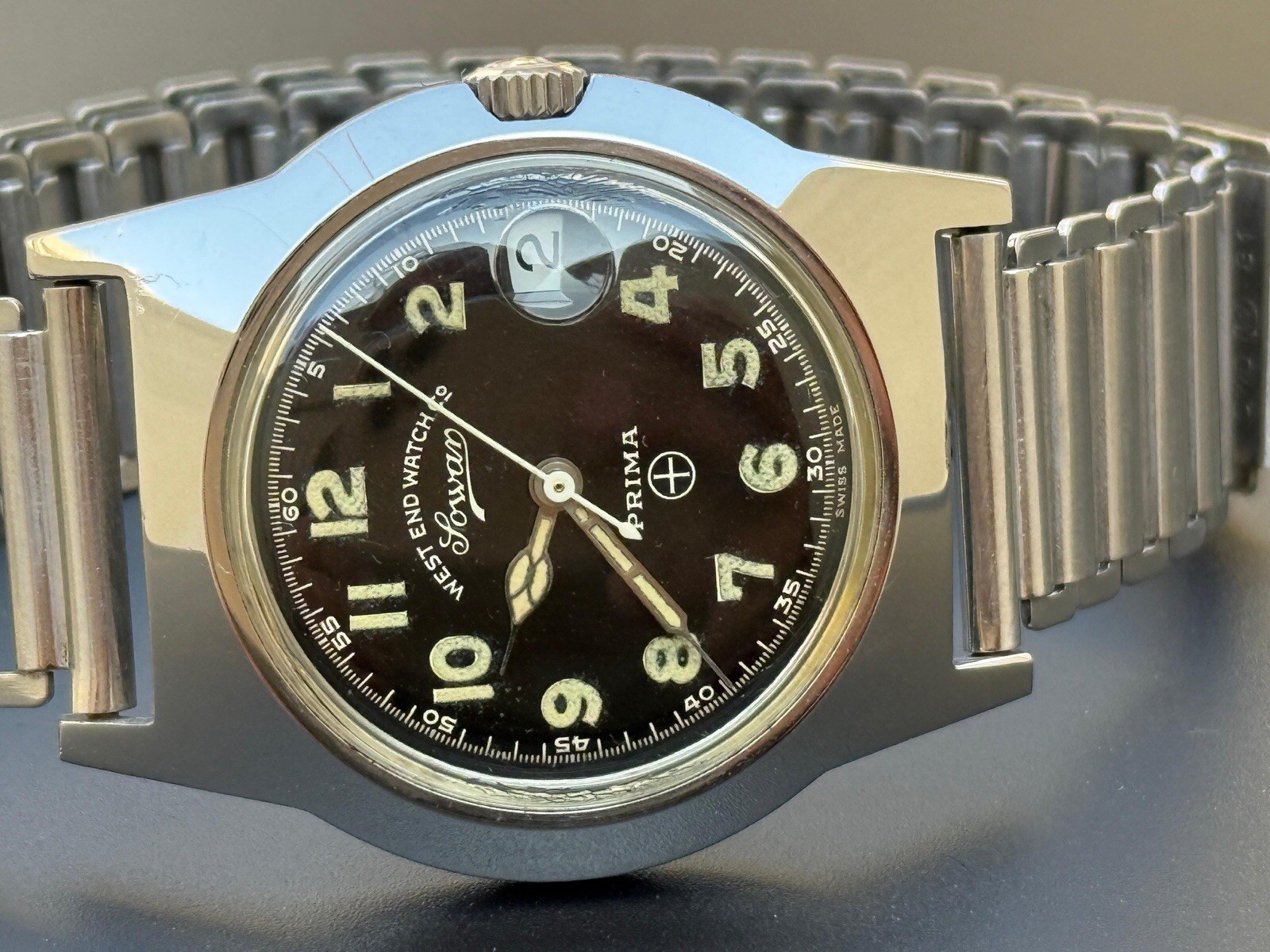 Vintage West End Sowar Prima Manual Wind 35mm Bambo Strap S-68