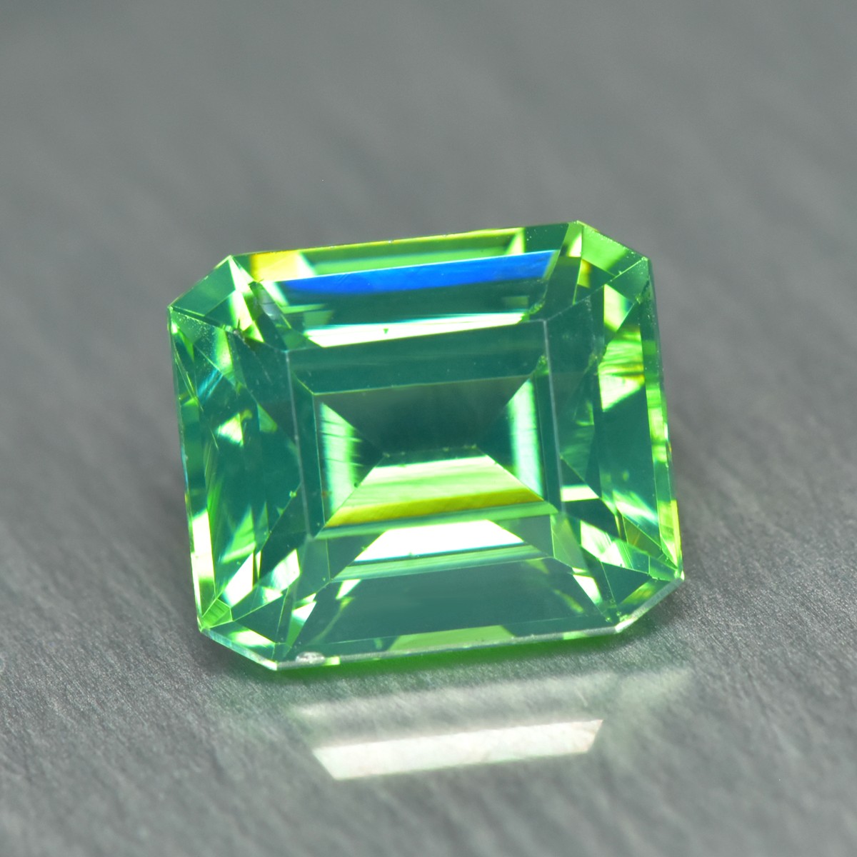 1.83Ct Octagan, Eye-opening Natural Intense Green Zircon Gemstone