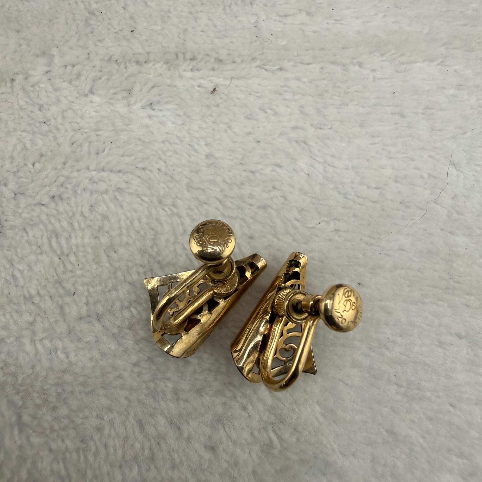 Vintage Van Dell Jewelry Set Gold 12K GF Filigree Rhinestone Womens 15in