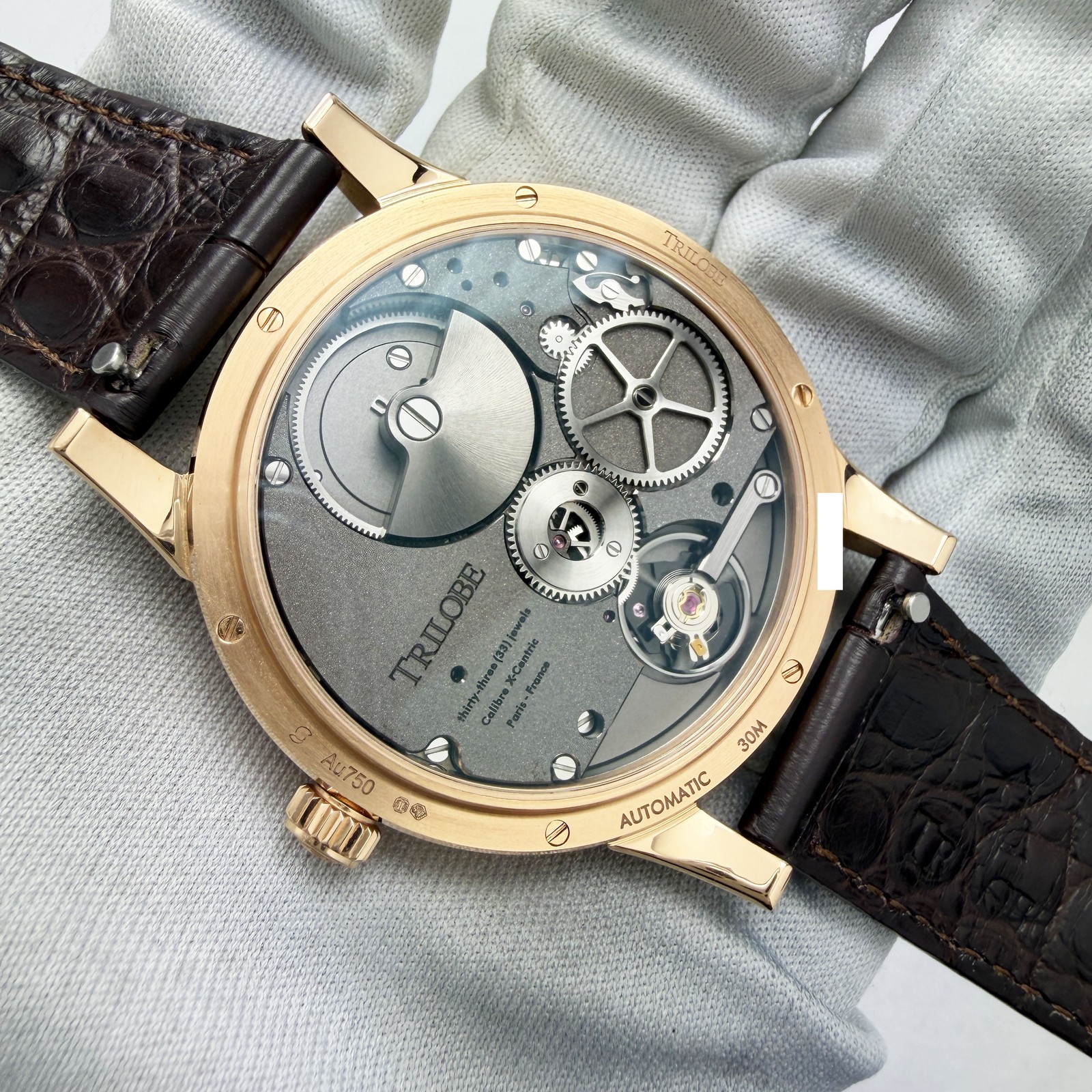 2025 Trilobe Nuit Fantastique Grained Havana NF03HG Brown 40MM 18K Rg Box Paper