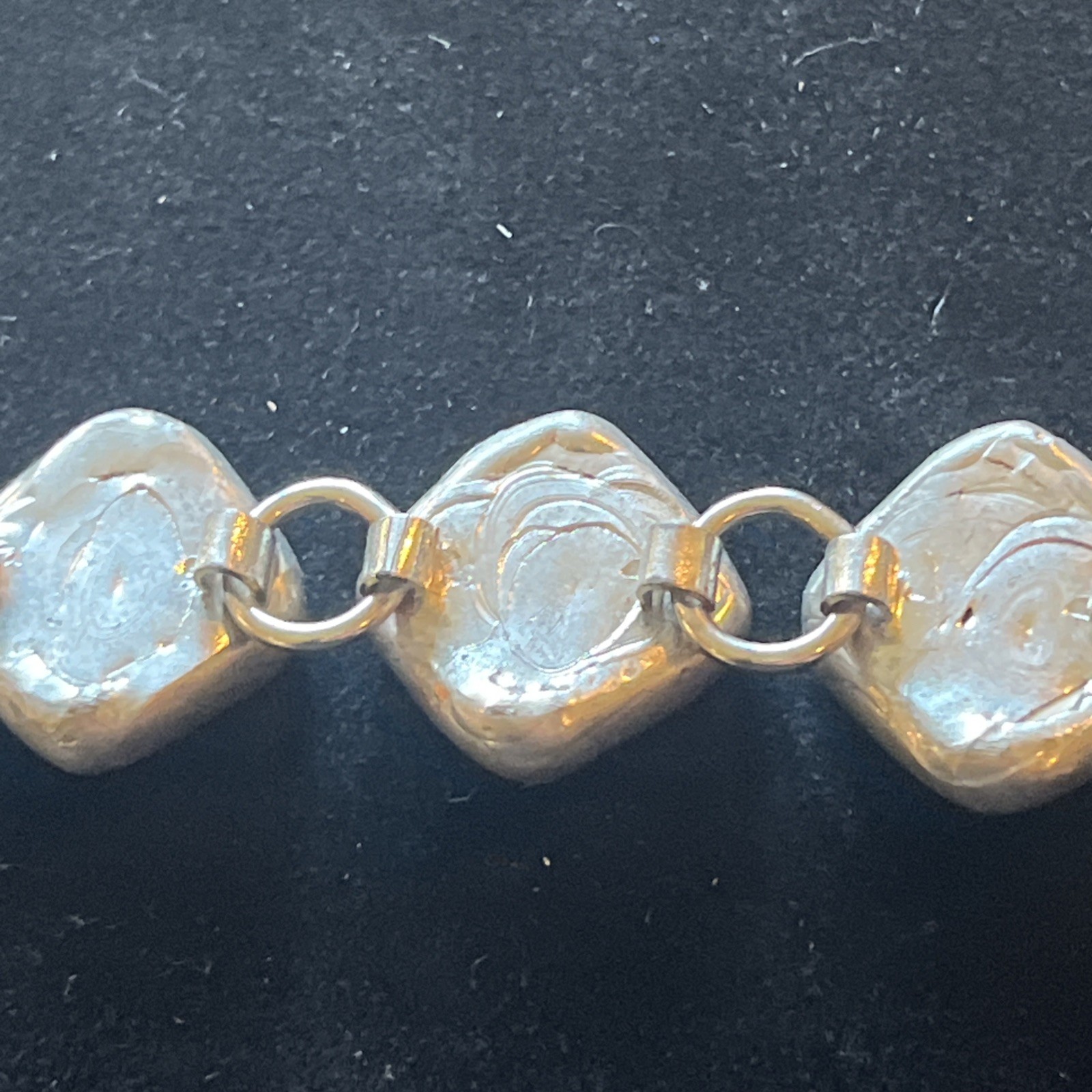 Vtg Spode Fleur De Lis Copeland Bracelet Sterling Silver Ceramic Blue White Rare