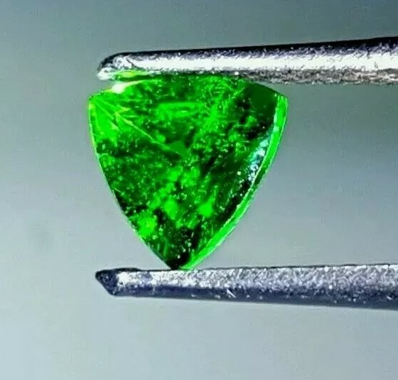 Collectors Stone Rare Tsavorite Garnet Very Good Cut Calibrated Trillion 6 mm