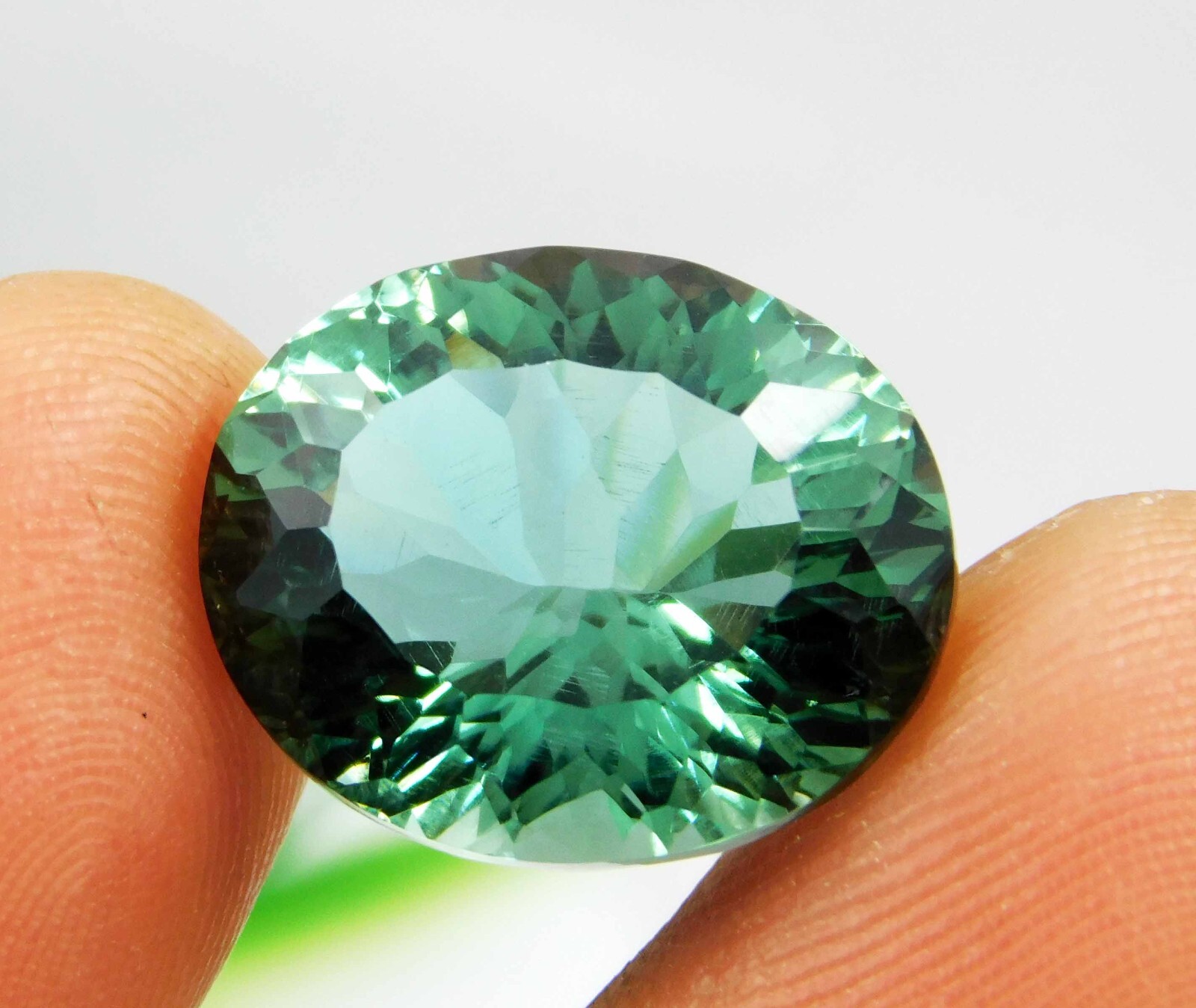 Natural 14.85 Ct Indicolite Blue Tourmaline Oval Cut Certified Loose Gemstone