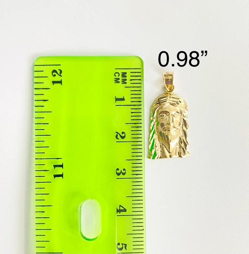 10K Solid Gold Jesus Face Pendant – 10K Gold Jesus Christ Pendant – GN01