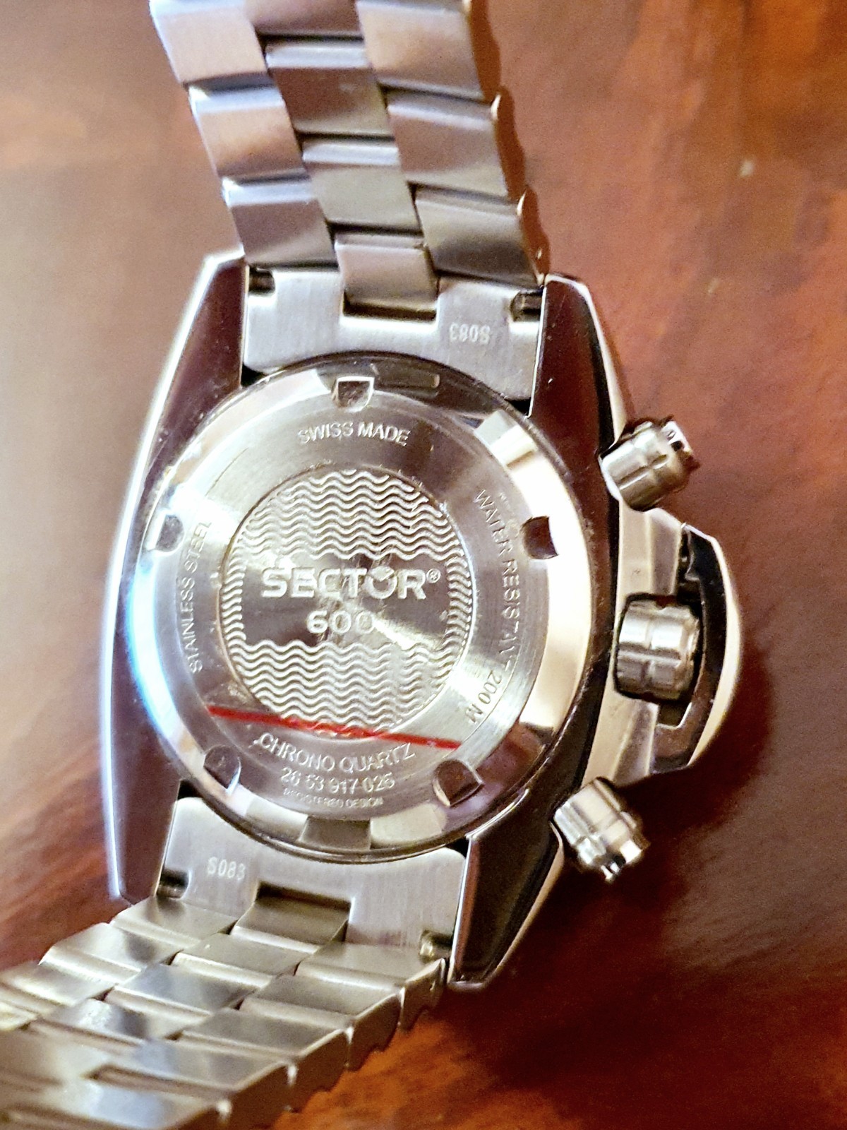 NEW Sector 600 Diver Chrono Blue Dial Watch Steel Sapphire WR 200M Swiss