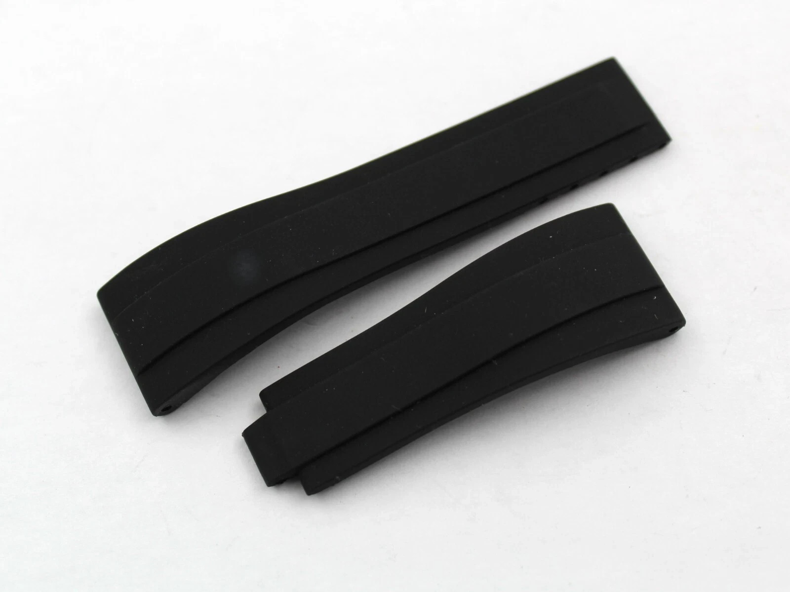 Black Silicone Strap 20/16mm Oysterflex Waterproof Sports Watches New