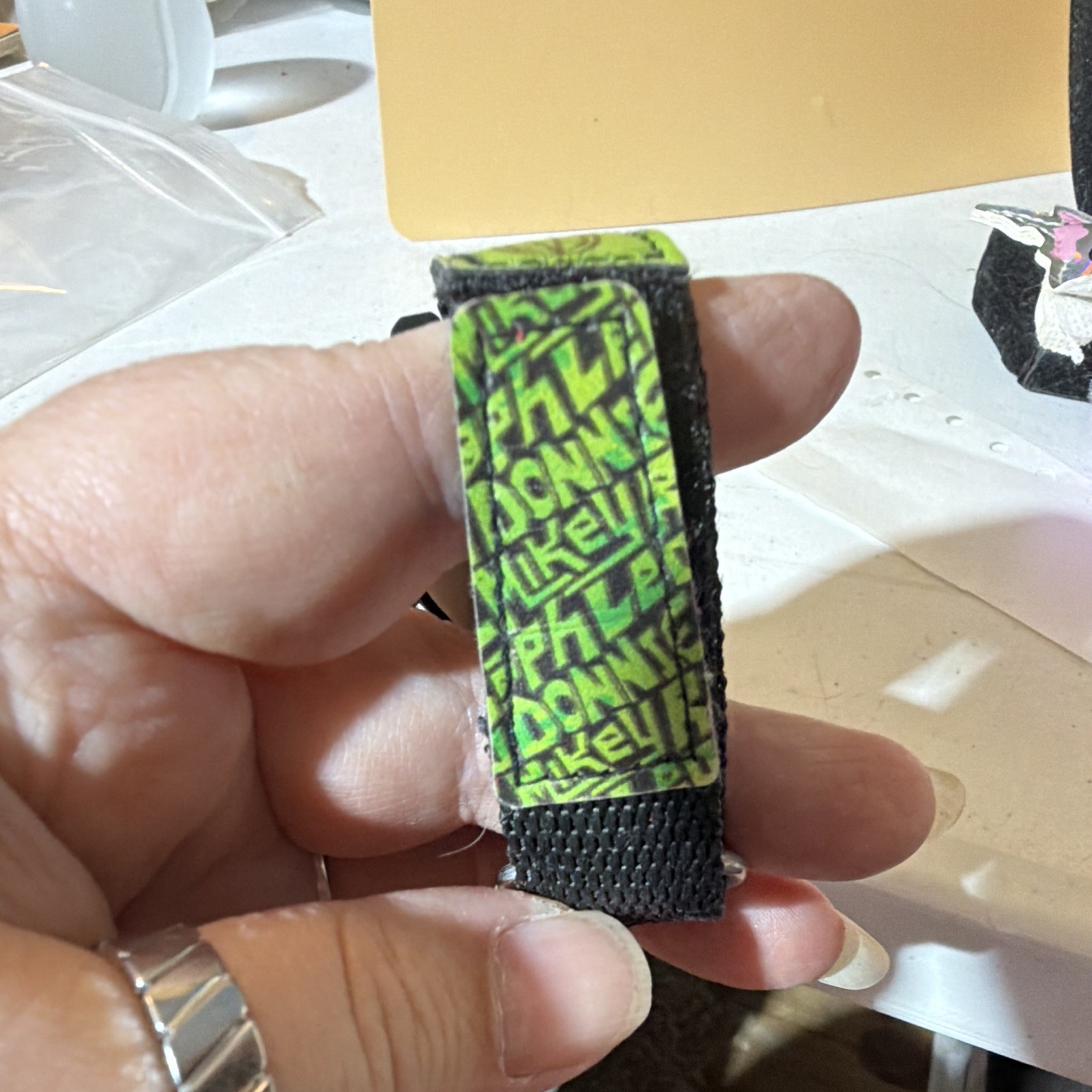 Nickelodeon TMNT Kids Digital LCD Quartz Watch Green/Black Hook-Loop Nylon